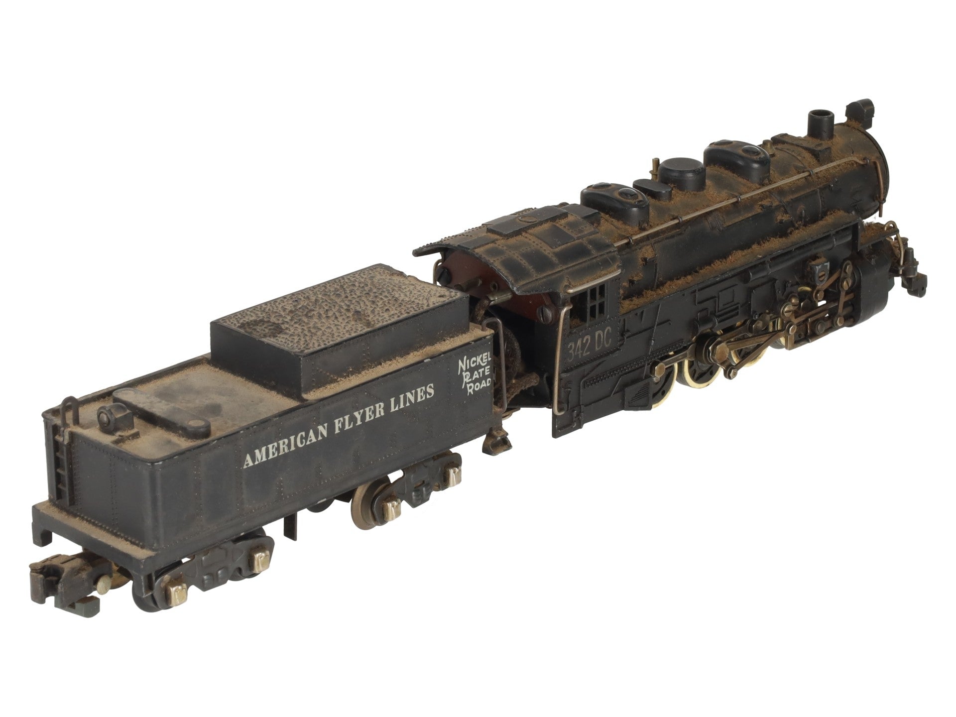 American Flyer 342DC Vintage S NKP 0-8-0 Die-Cast Steam Switcher VG