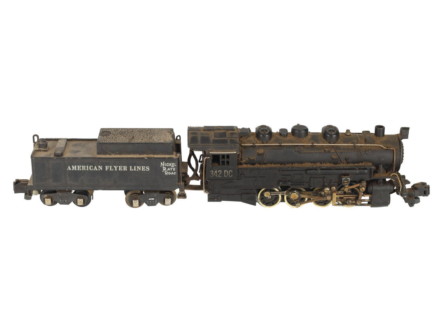 American Flyer 342DC Vintage S NKP 0-8-0 Die-Cast Steam Switcher VG