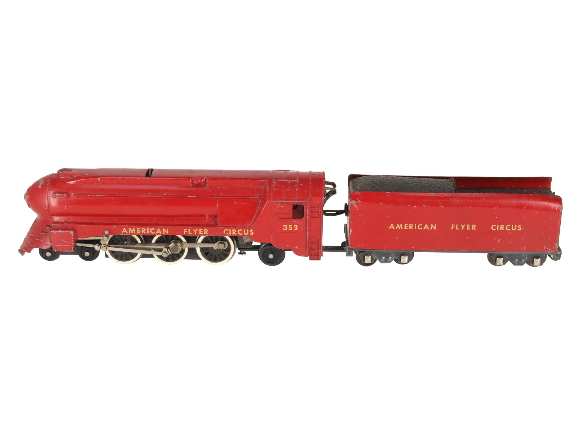 American Flyer 353 Vintage S Circus 4-6-2 Steam Locomotive w/Tender VG