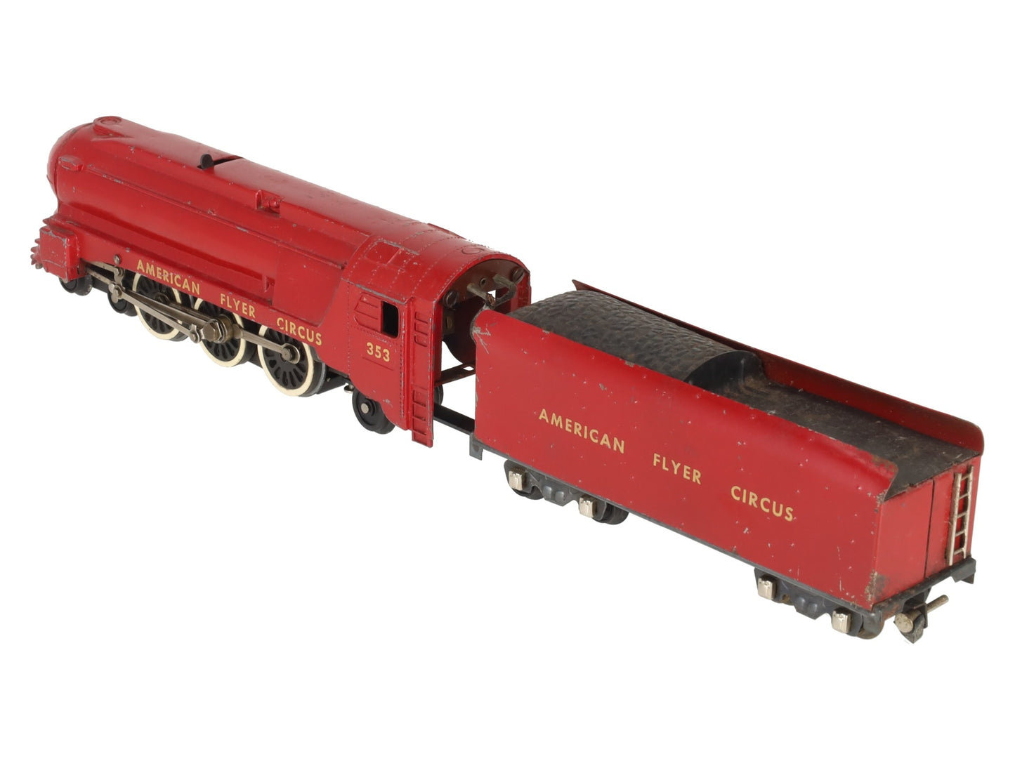 American Flyer 353 Vintage S Circus 4-6-2 Steam Locomotive w/Tender VG