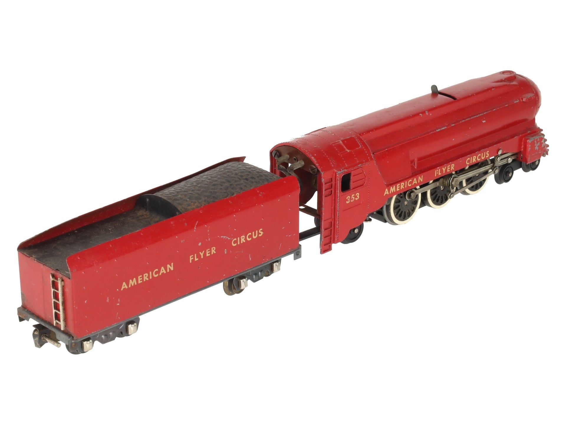 American Flyer 353 Vintage S Circus 4-6-2 Steam Locomotive w/Tender VG