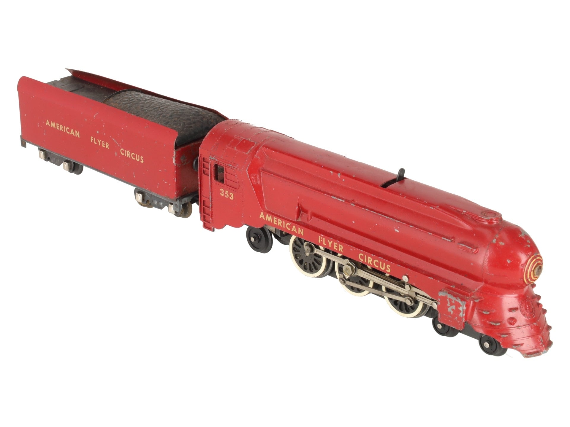 American Flyer 353 Vintage S Circus 4-6-2 Steam Locomotive w/Tender VG