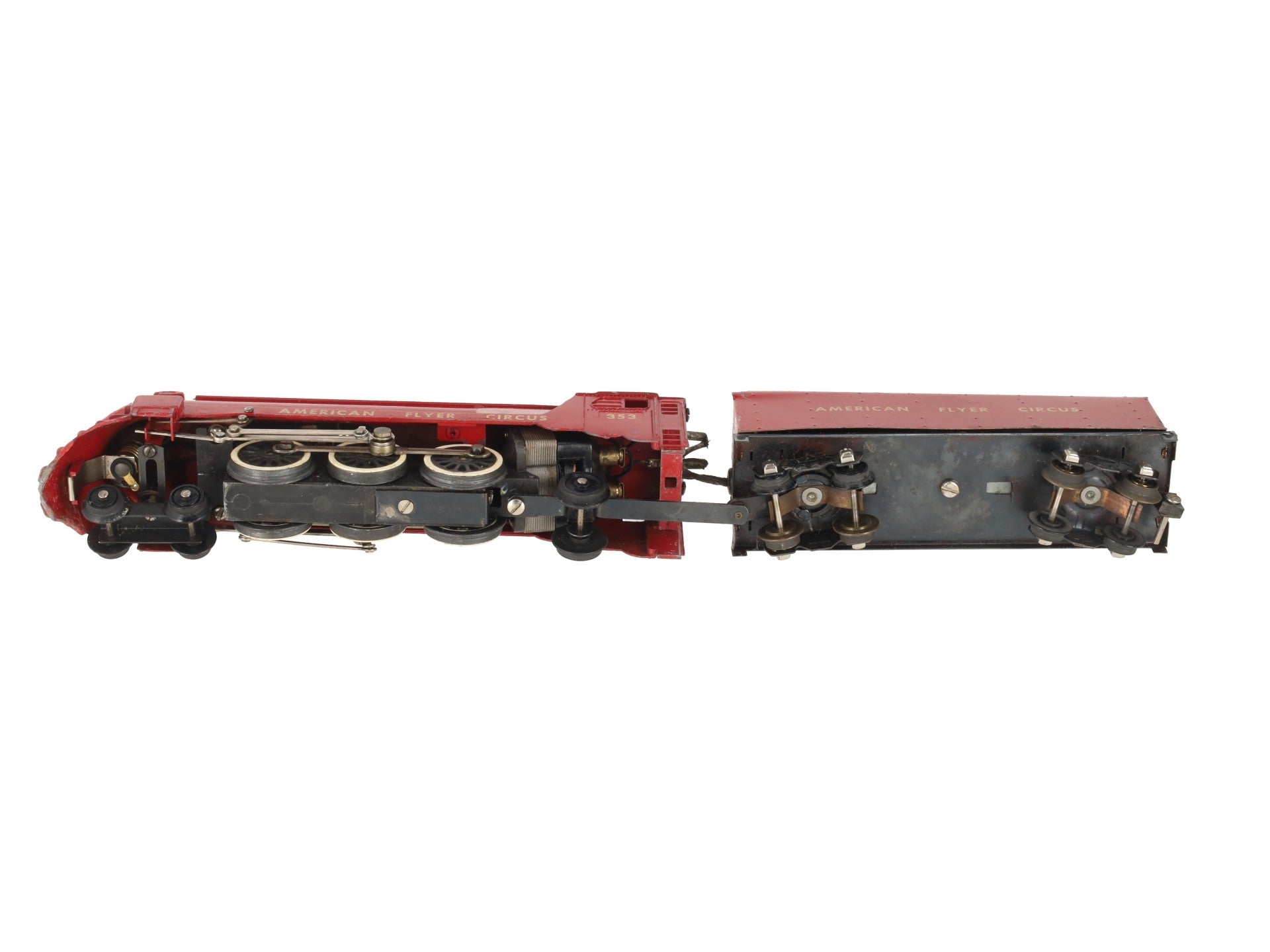 American Flyer 353 Vintage S Circus 4-6-2 Steam Locomotive w/Tender VG