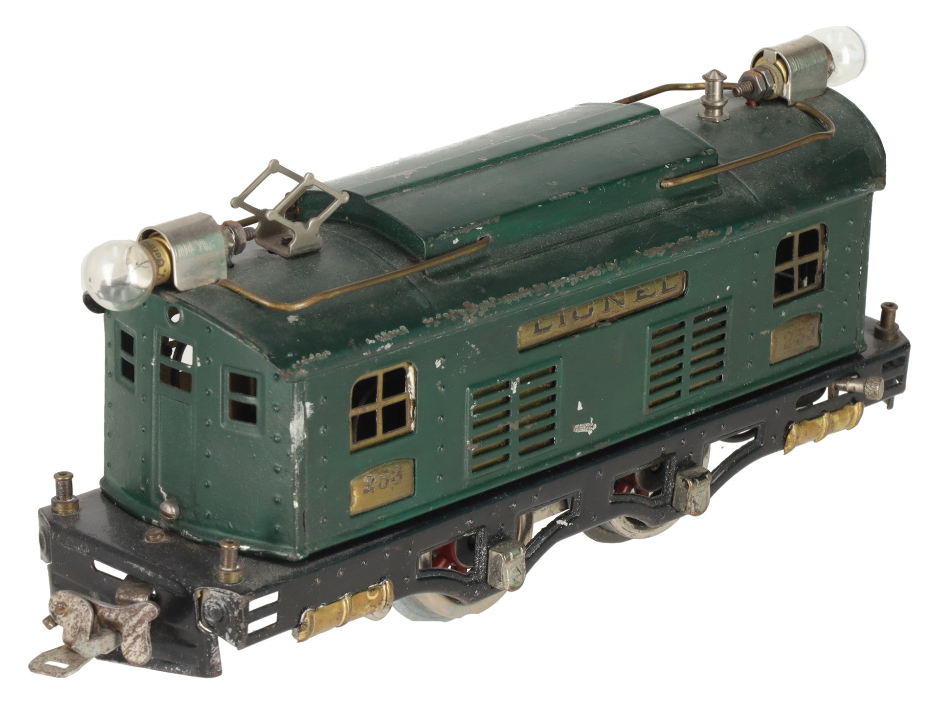 Lionel 253 Vintage O Prewar Green Tinplate Electric Locomotive VG