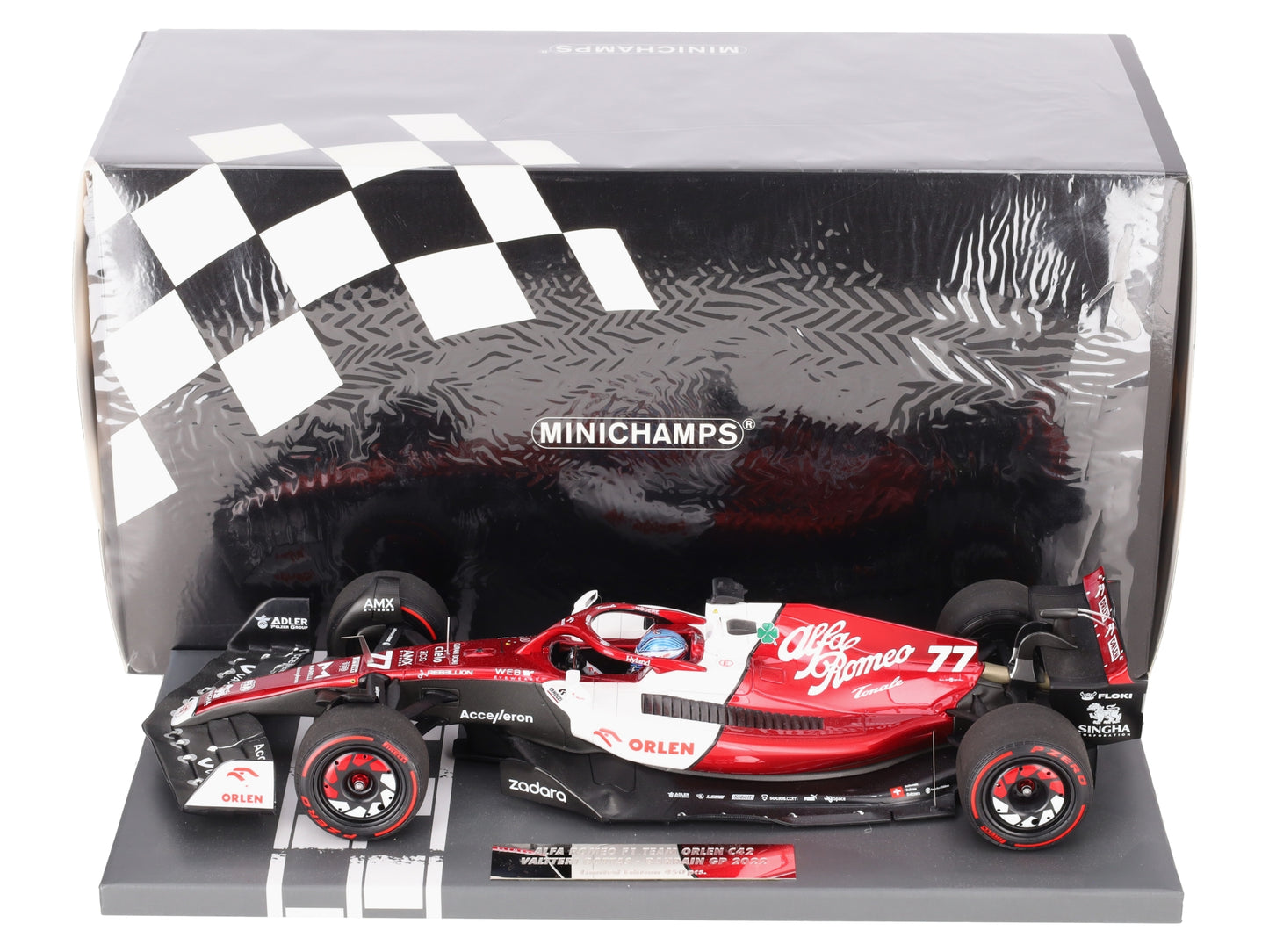 Minichamps 117220177 1:18 Alfa Romero F1 Team Orlen C42 Valtteri Bottas LN/Box