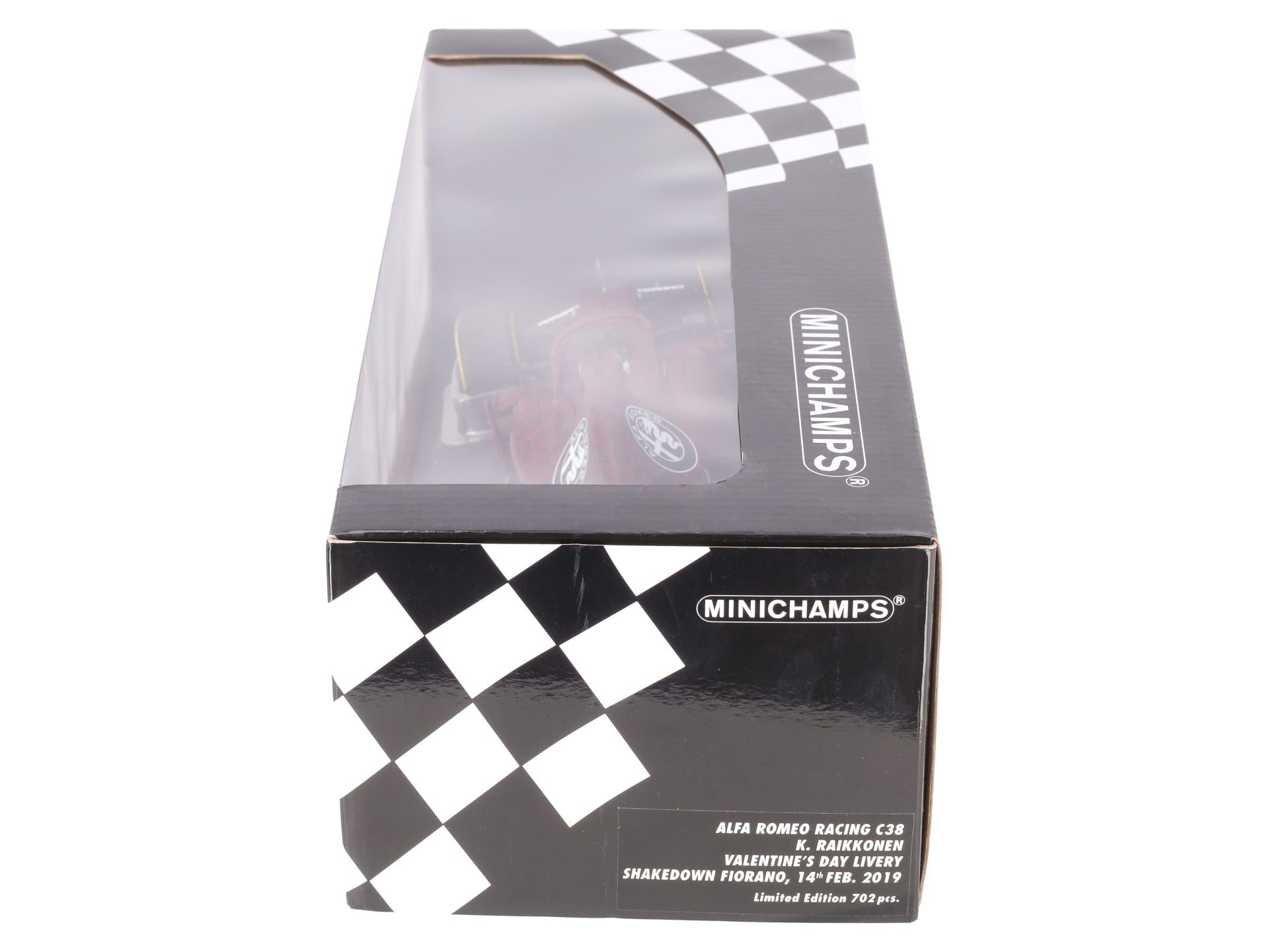 Minichamps 1:18 Alfa Romeo Racing C38 Raikkonen Valentines Day Shakedown Livery LN/Box