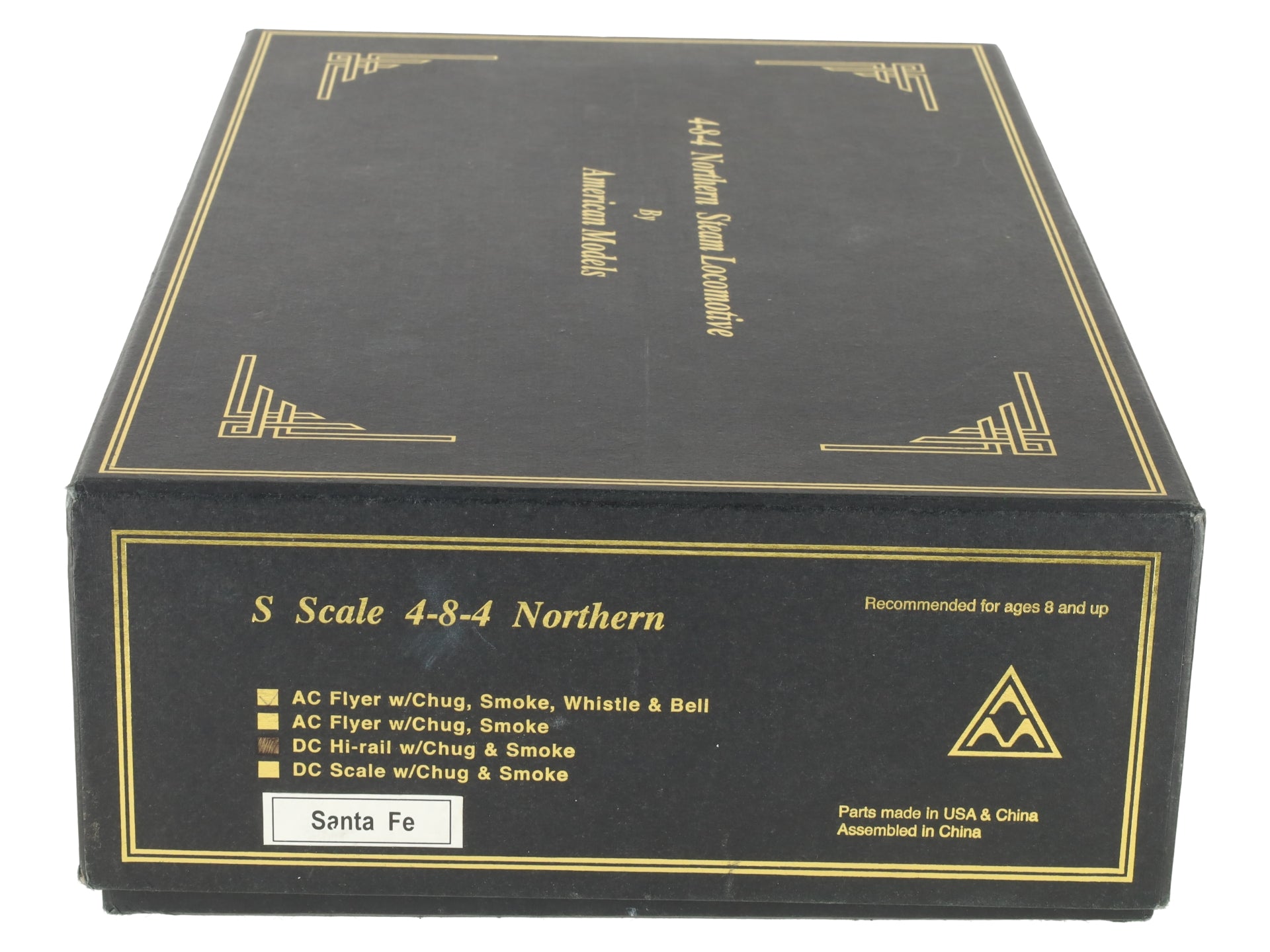 American Models S Scale Santa Fe 4-8-4 Northern Steam Locomotive & Tender #2926/Box
