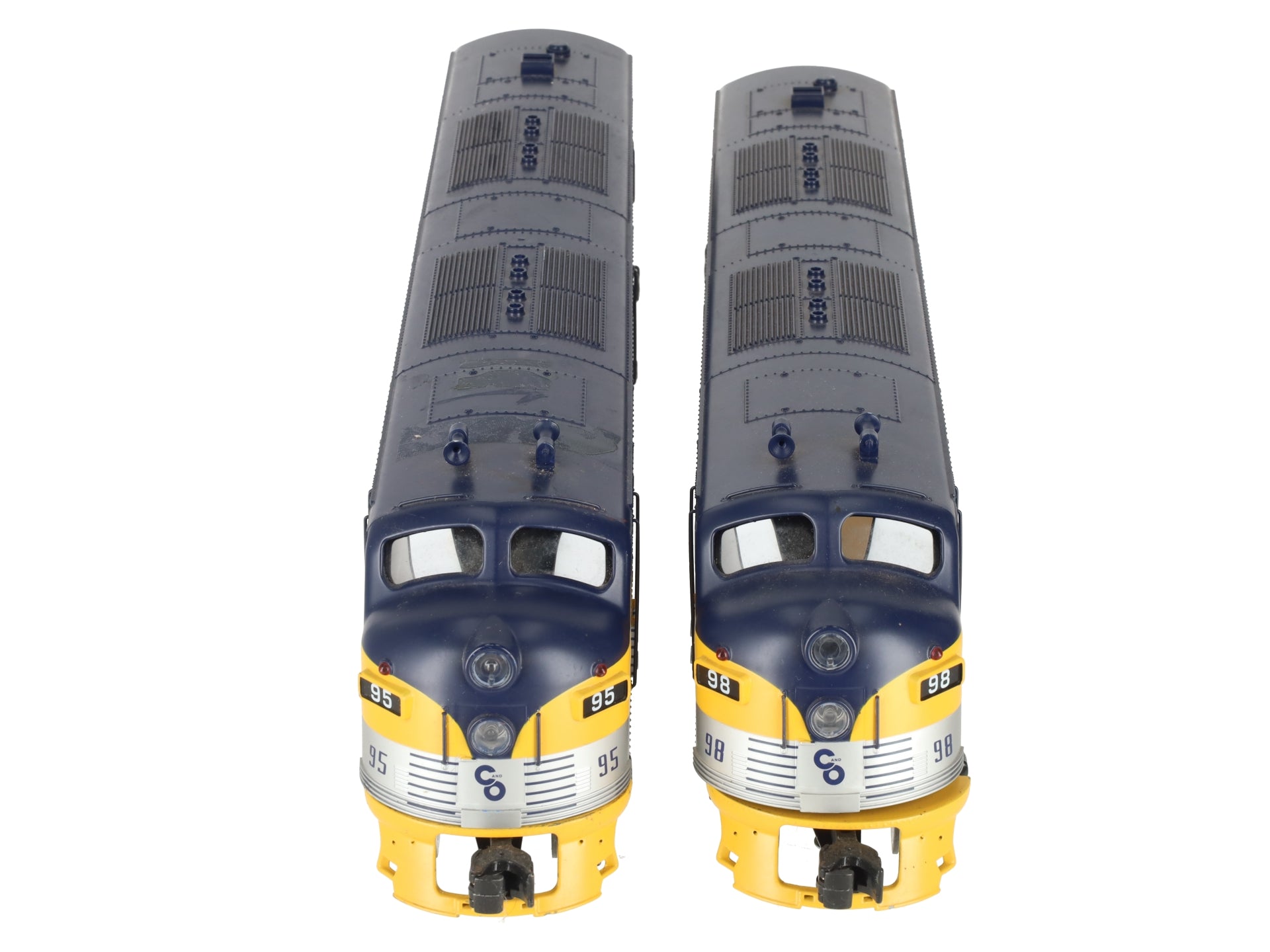 Williams E7-204 O C&O E7 AA Powered & Non-Powered Diesel Locomotive Set #95/98 VG