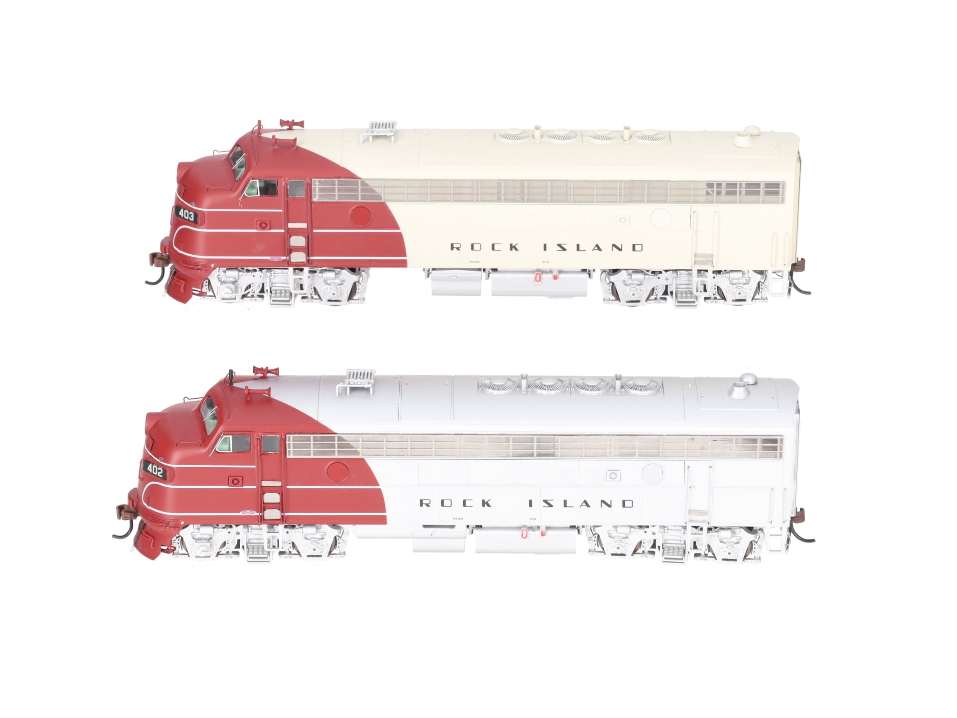 Athearn ATHG19511 HO Rock Island FP7/FP7 Passenger Diesel Set #402, #403 LN/Box