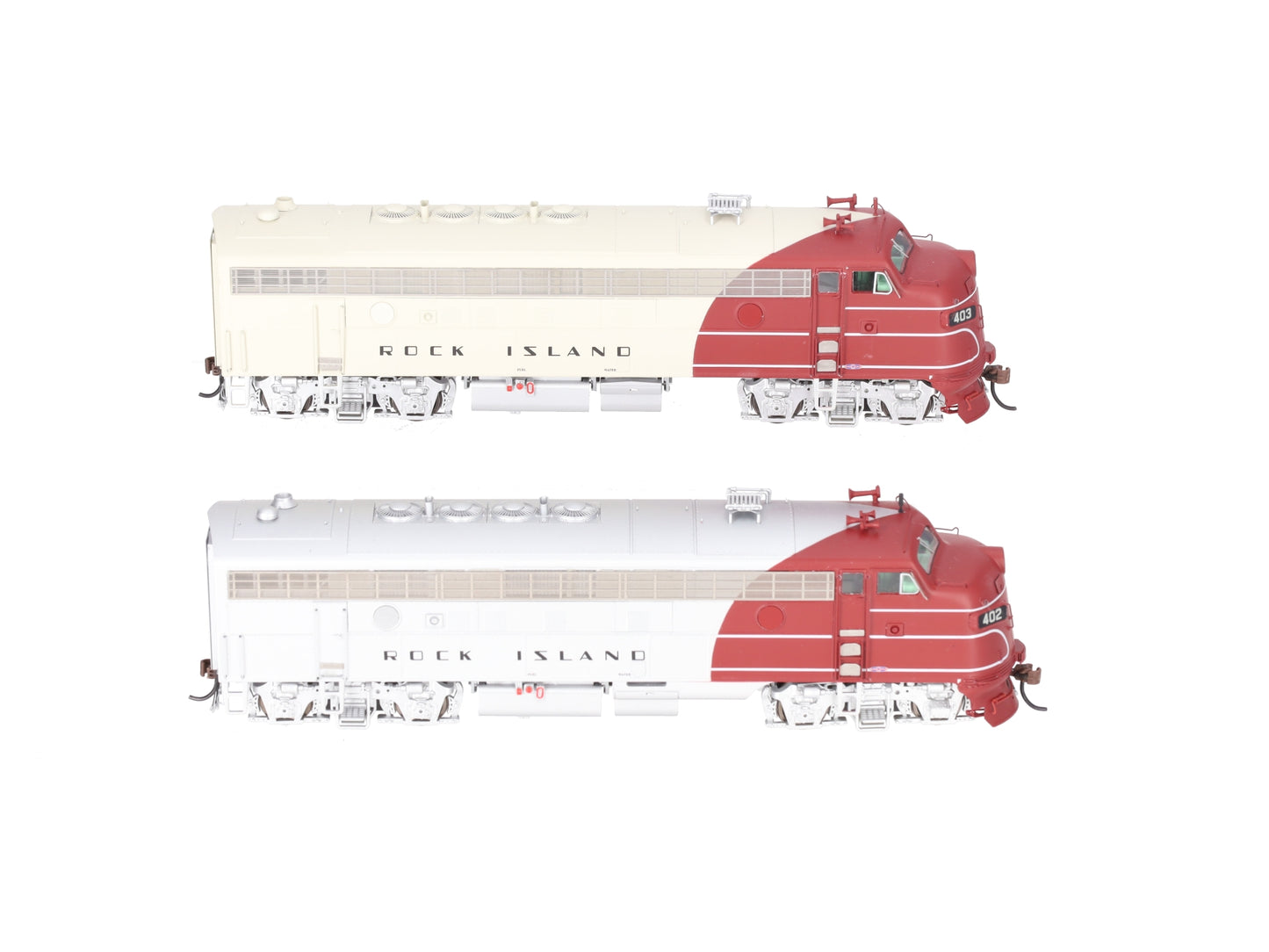 Athearn ATHG19511 HO Rock Island FP7/FP7 Passenger Diesel Set #402, #403 LN/Box