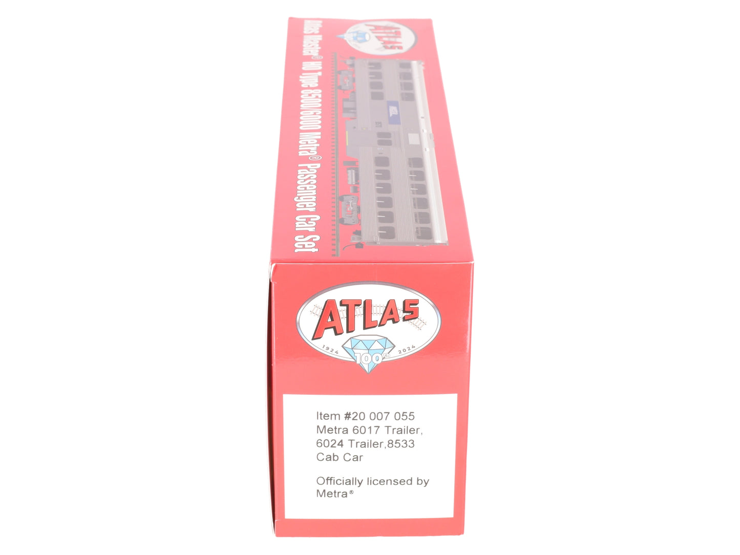 Atlas 20007055 HO Metra Bi-Level 3-Car Passenger Set #6024/#6017/#8533 EX/Box