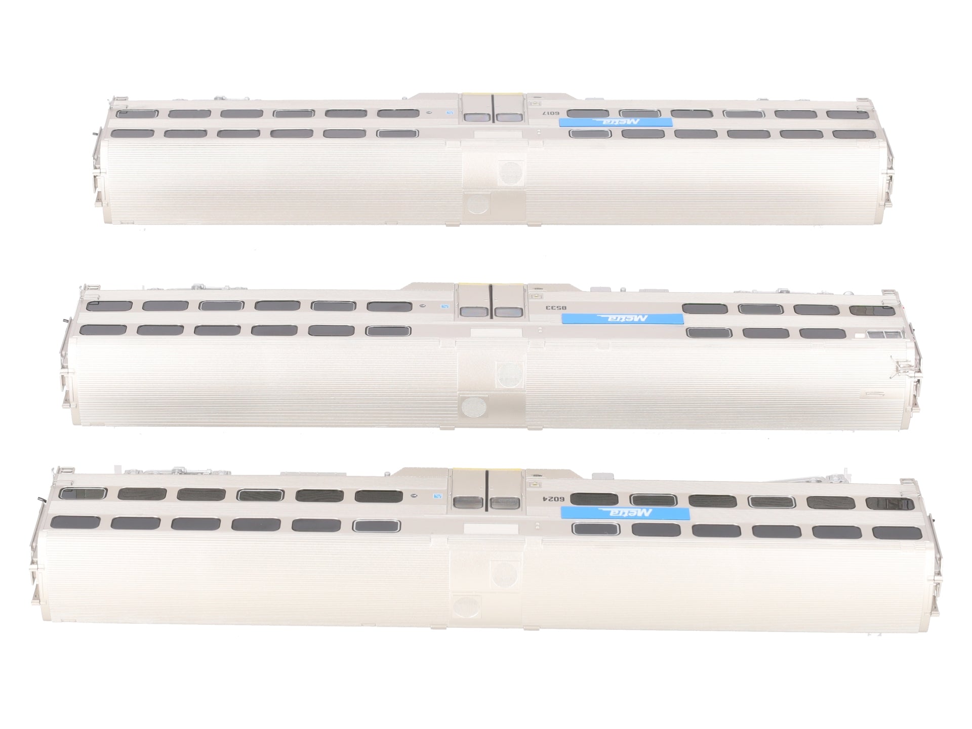 Atlas 20007055 HO Metra Bi-Level 3-Car Passenger Set #6024/#6017/#8533 EX/Box