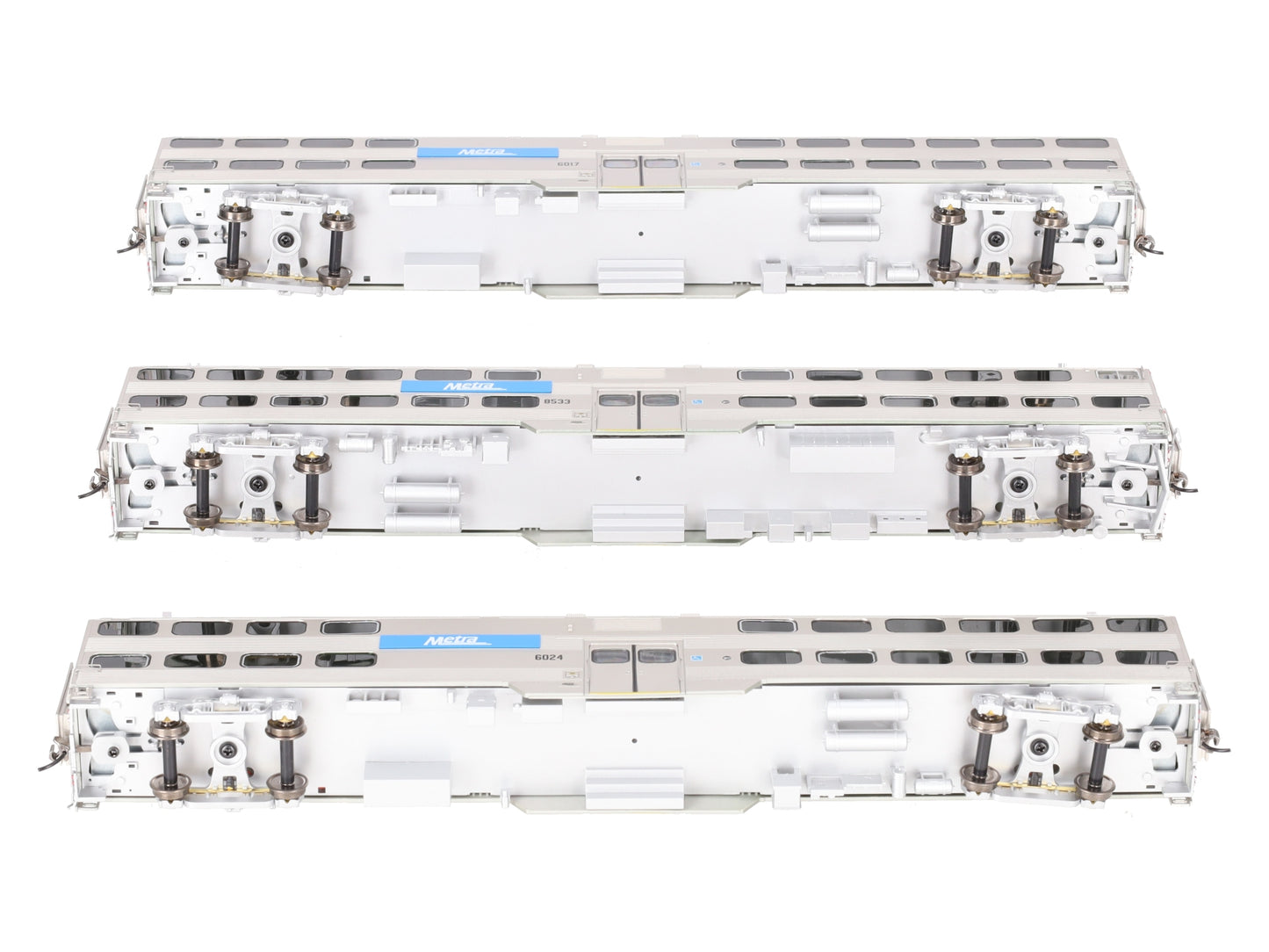 Atlas 20007055 HO Metra Bi-Level 3-Car Passenger Set #6024/#6017/#8533 EX/Box