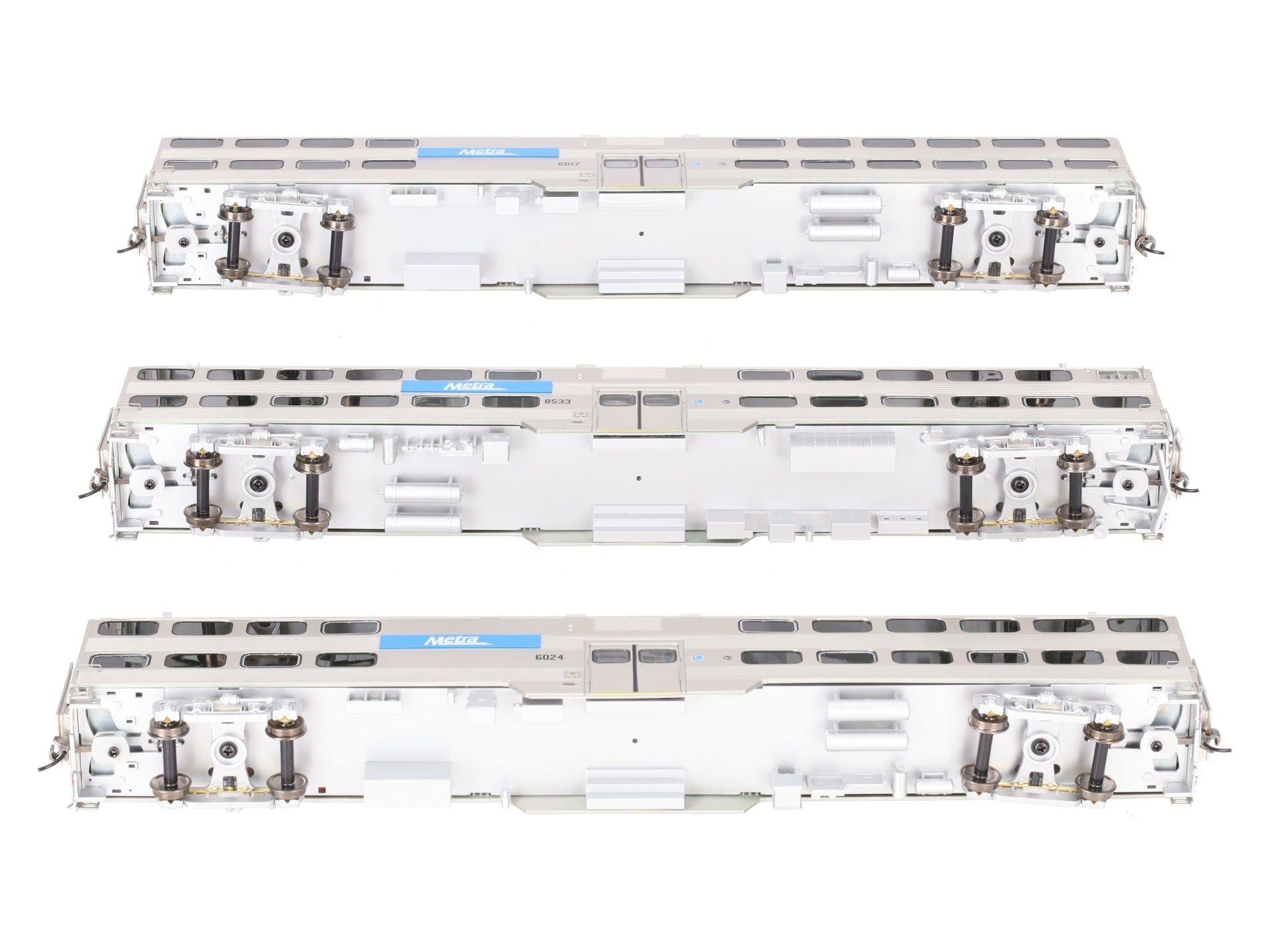 Atlas 20007055 HO Metra Bi-Level 3-Car Passenger Set #6024/#6017/#8533 EX/Box