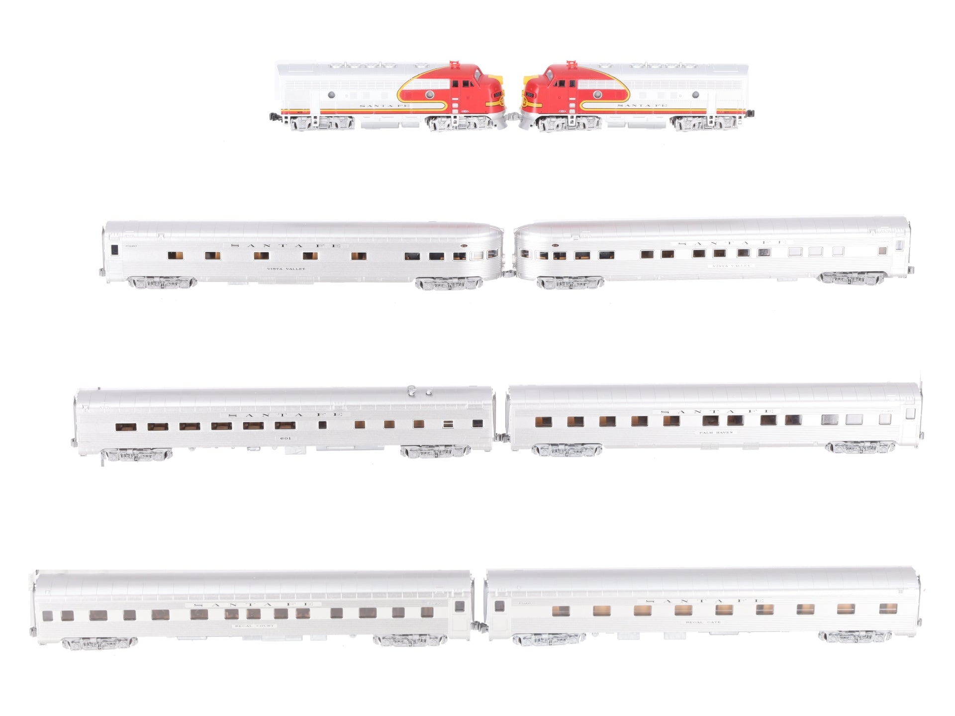 Kato N Santa Fe Super Chief AA Locomotives & Passenger Cars [8] LN