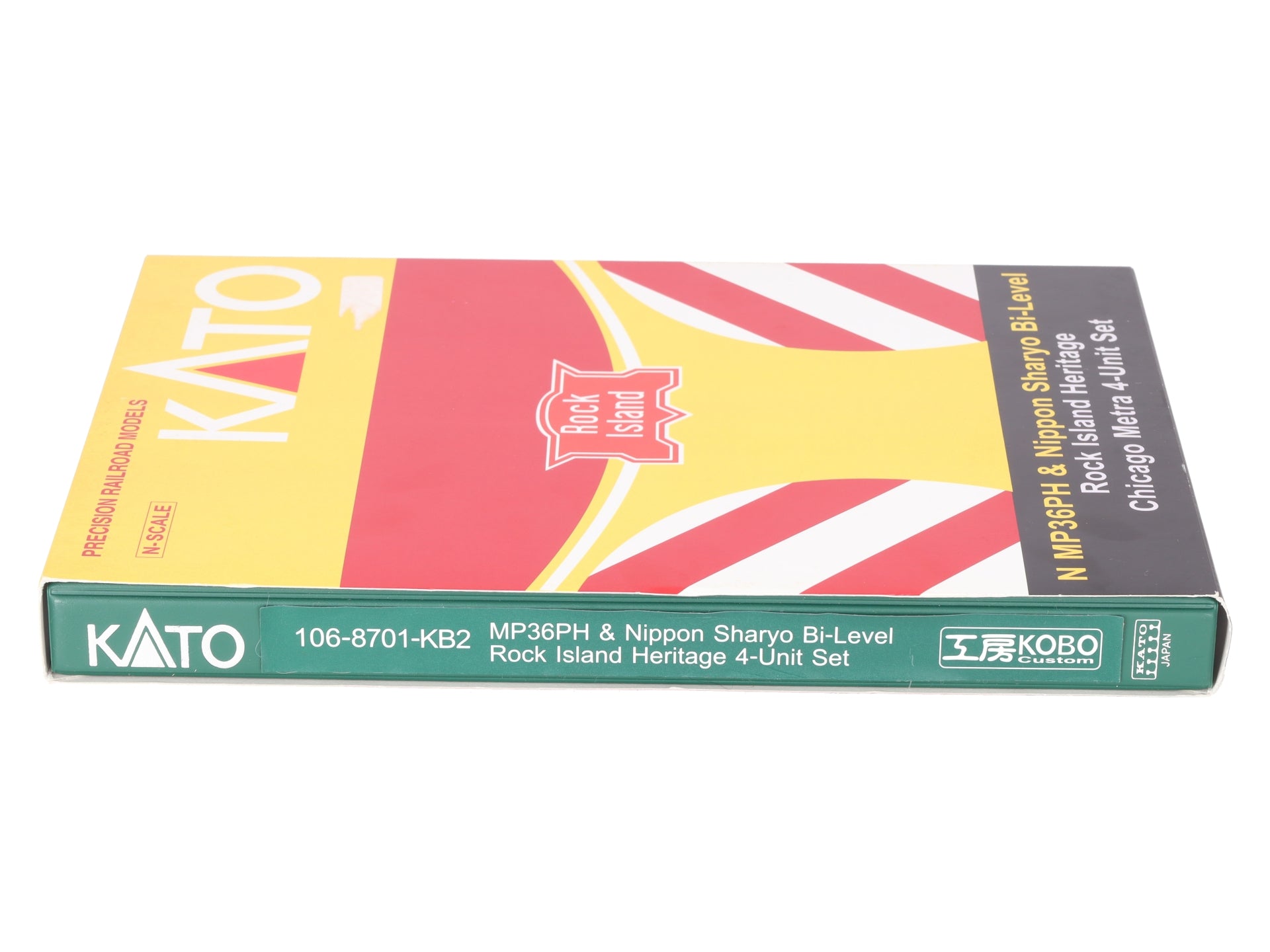 Kato 106-8701-KB2 N Rock Island Heritage Chicago Metra Bi-Level 4-Unit Set LN/Box