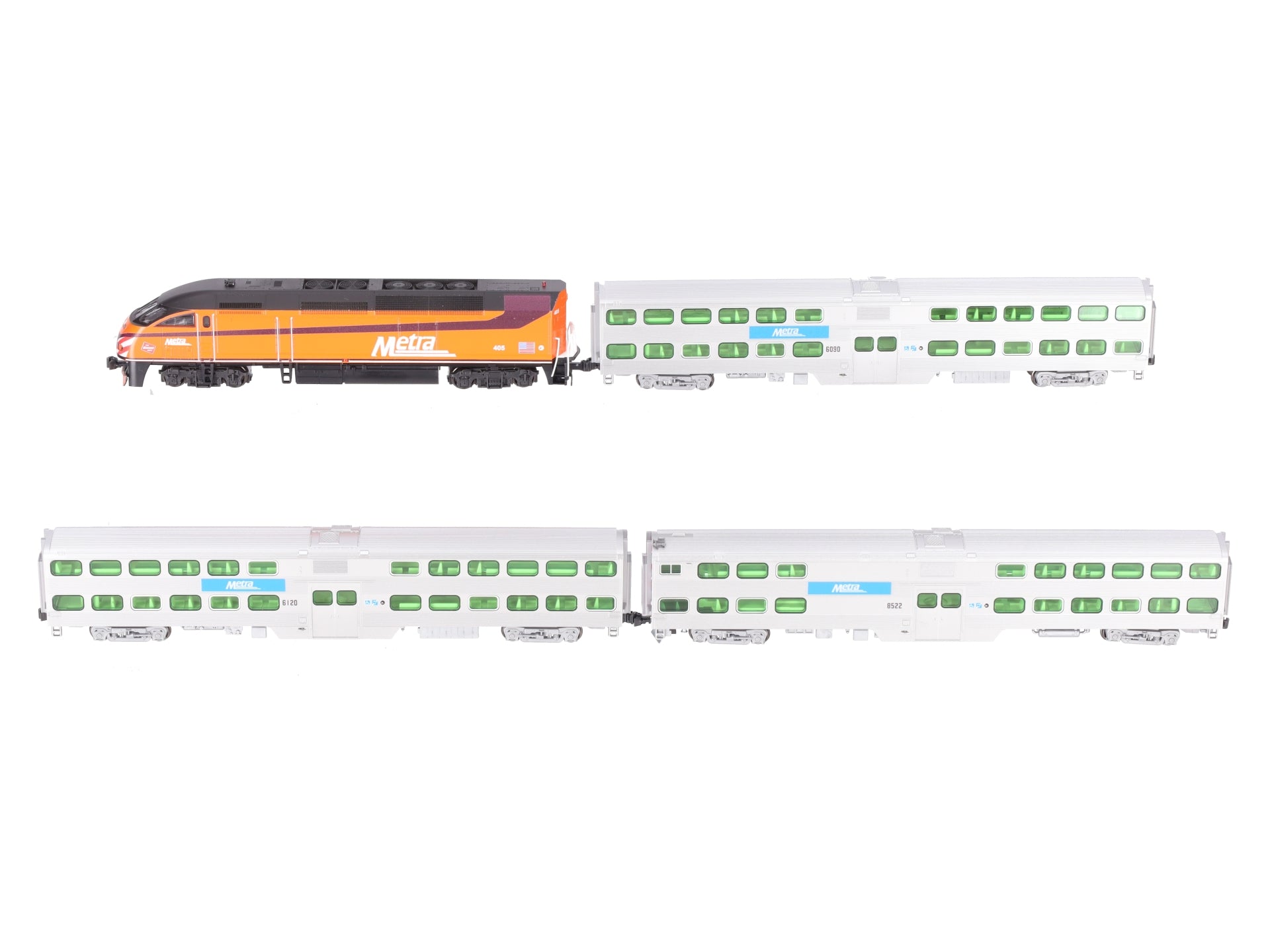 Kato 106-8701-KB1 N Milwaukee Road Heritage MP36PH & Nippon Sharyo Bi-Level Set LN/Box