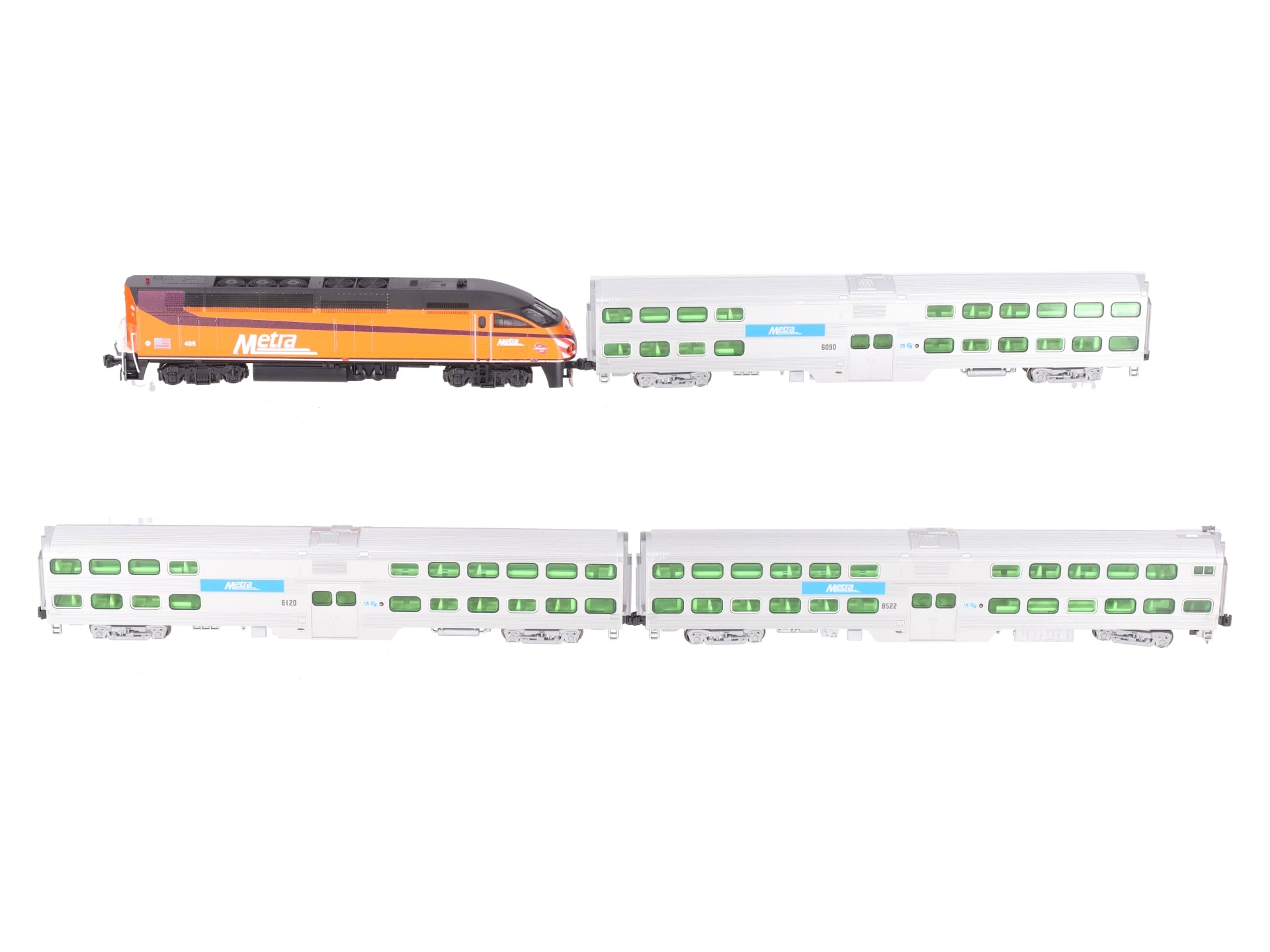 Kato 106-8701-KB1 N Milwaukee Road Heritage MP36PH & Nippon Sharyo Bi-Level Set LN/Box