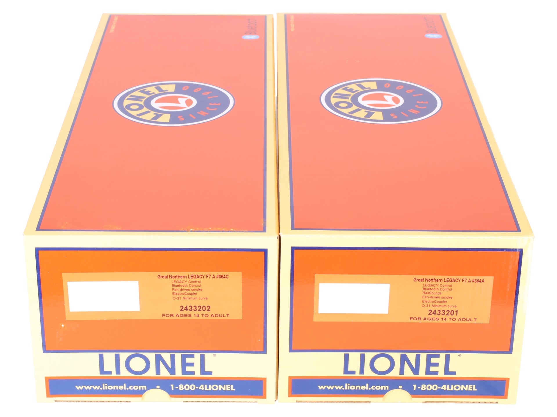 Lionel 2433200 O GN Legacy F7 AA Diesel Locomotive #364A,#364C (Set of 2) EX/Box
