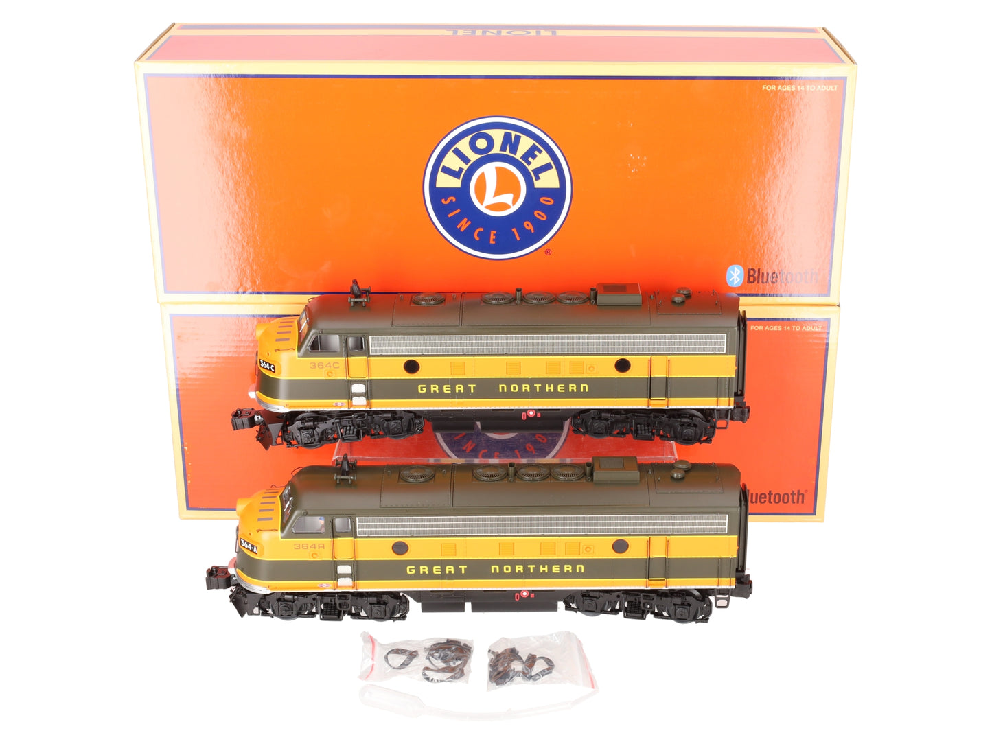Lionel 2433200 O GN Legacy F7 AA Diesel Locomotive #364A,#364C (Set of 2) EX/Box
