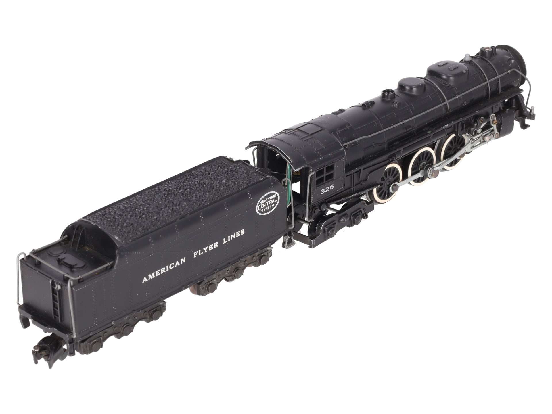 American Flyer 326 Vintage S NYC 4-6-4 Die-cast Steam Locomotive & Tender VG
