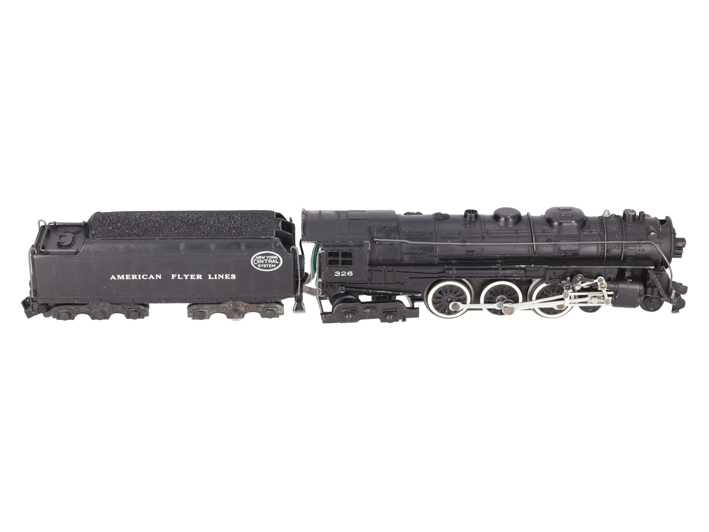 American Flyer 326 Vintage S NYC 4-6-4 Die-cast Steam Locomotive & Tender VG