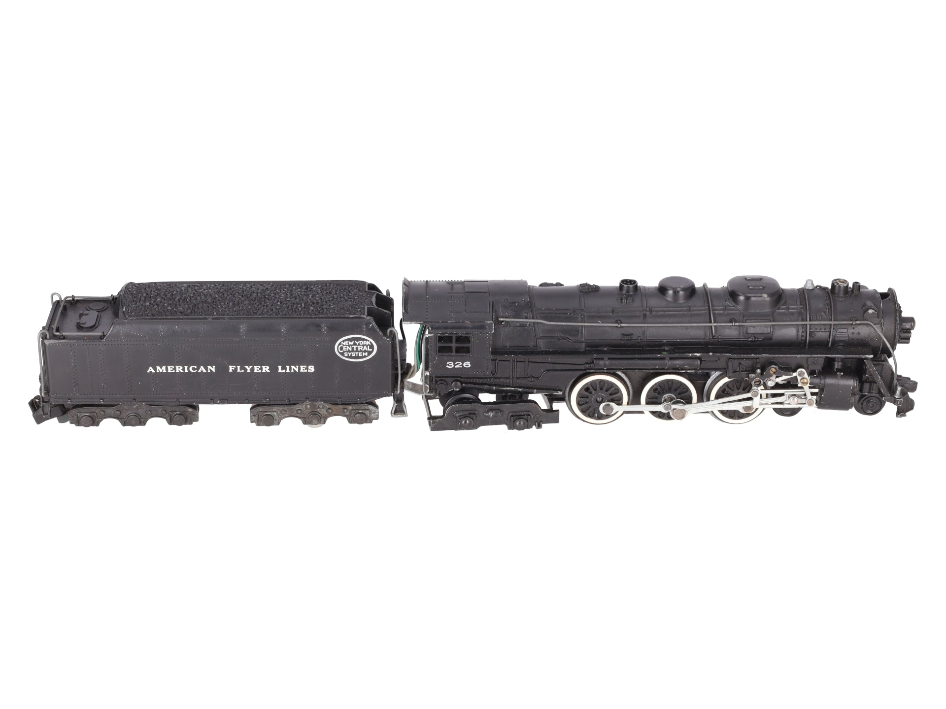 American Flyer 326 Vintage S NYC 4-6-4 Die-cast Steam Locomotive & Tender VG