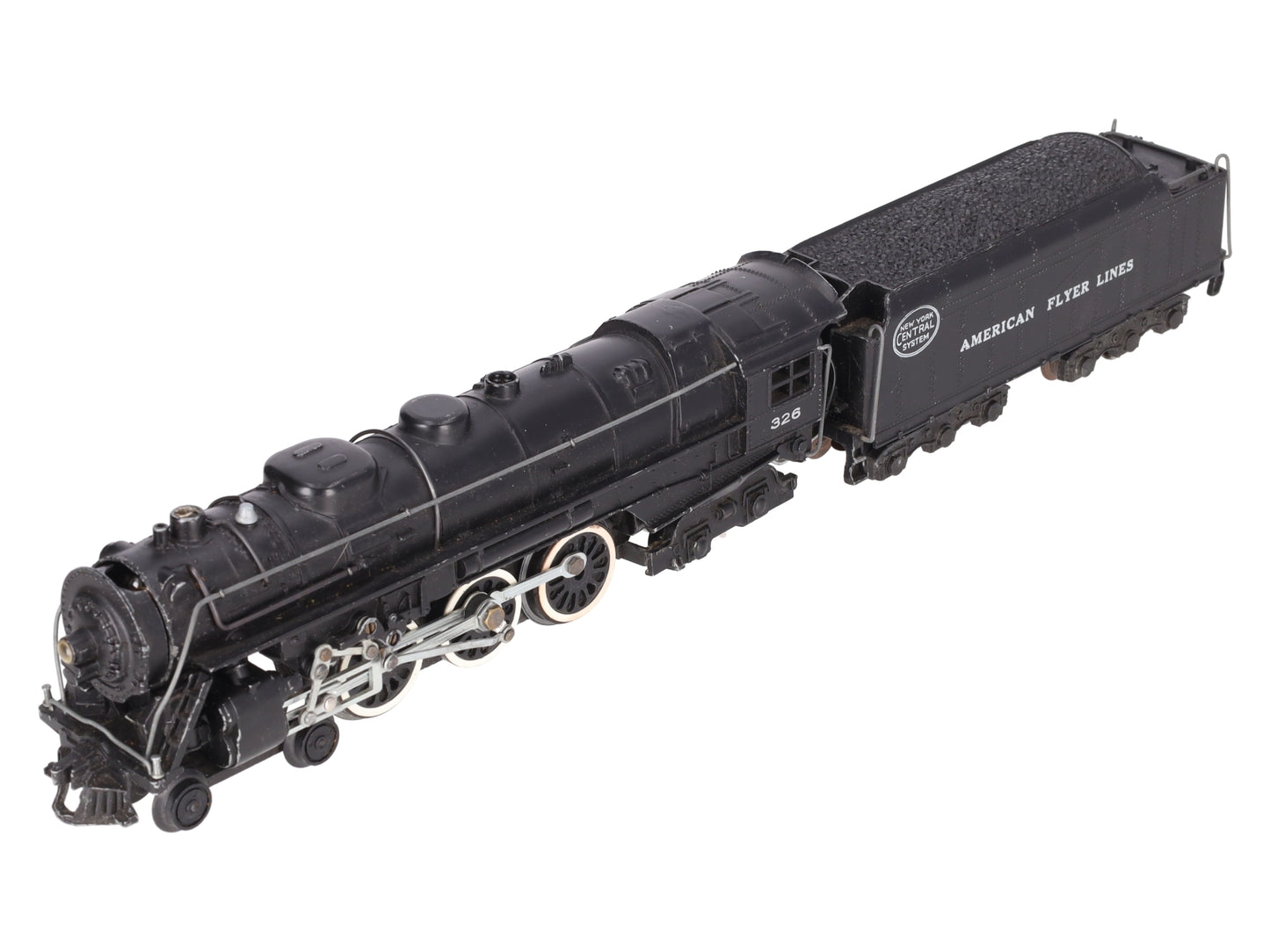 American Flyer 326 Vintage S NYC 4-6-4 Die-cast Steam Locomotive & Tender VG
