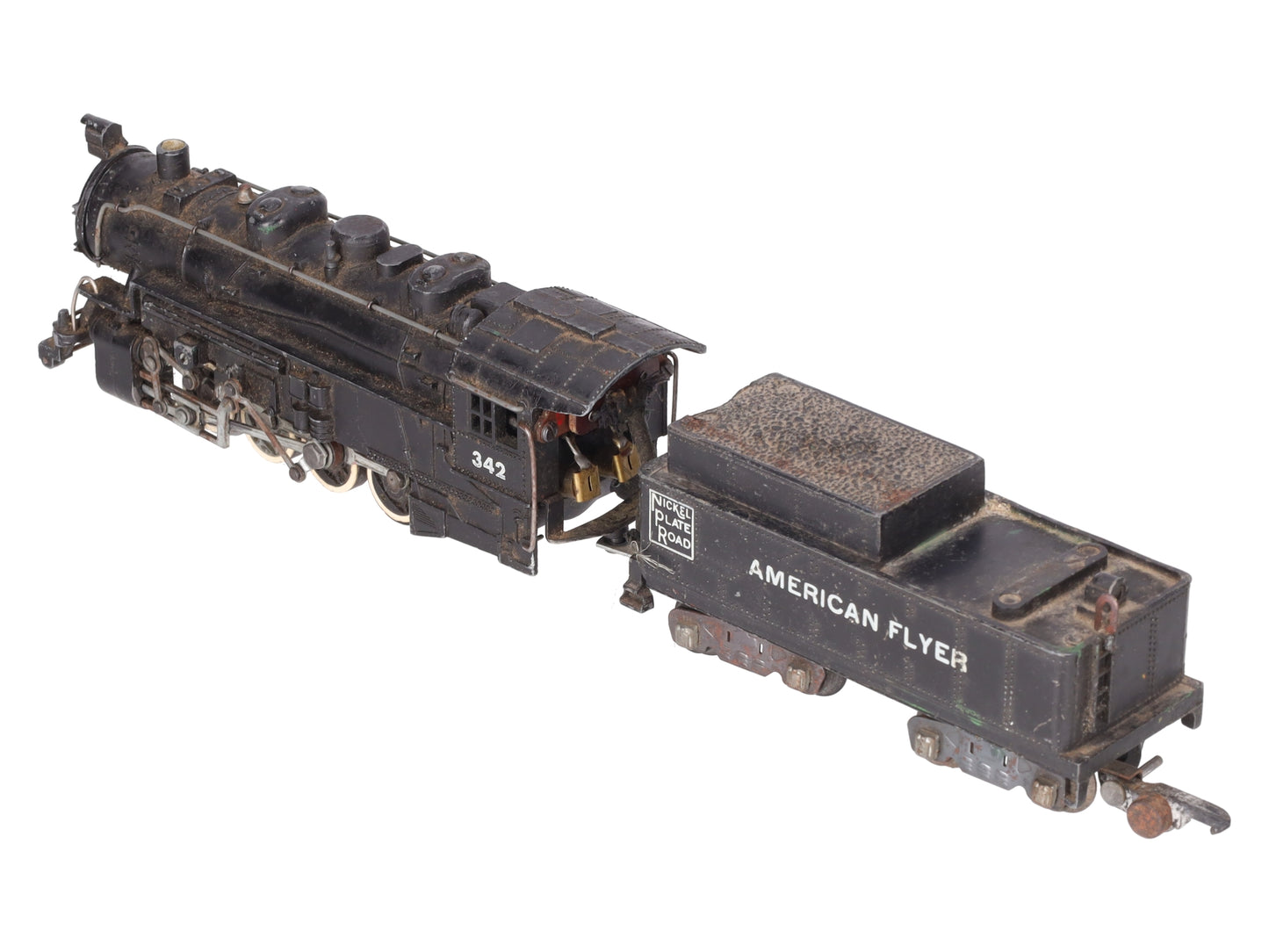 American Flyer 342AC S Nickel Plate Road 0-8-0 Die-Cast Steam Loco & Tender VG