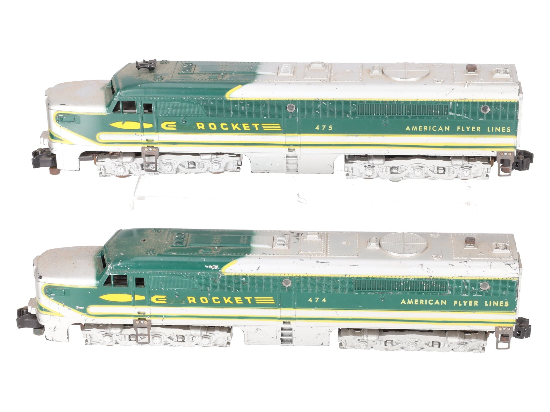 American Flyer 475 Vintage S Rocket PA-1 AA Diesel Locomotive Set VG