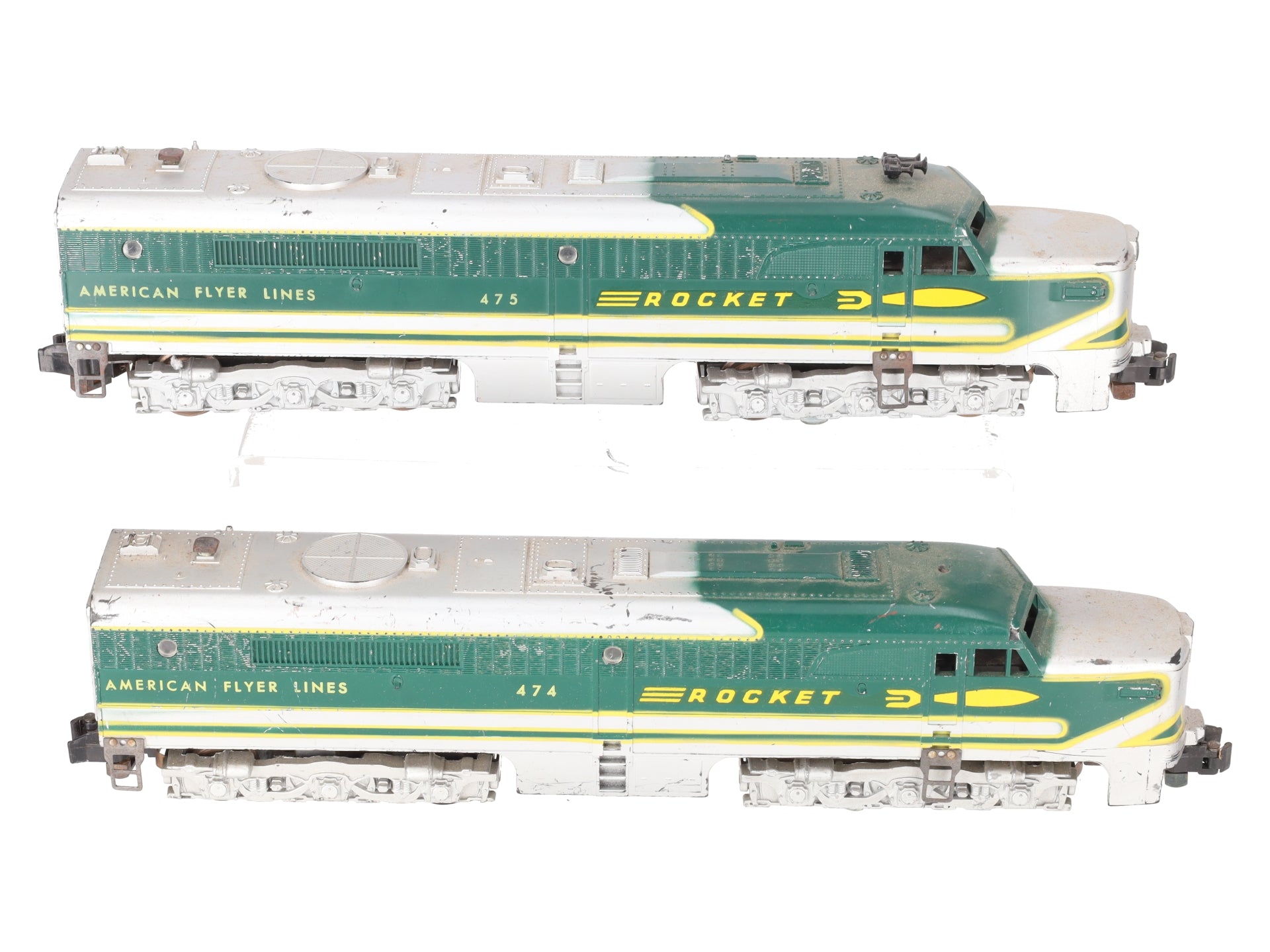 American Flyer 475 Vintage S Rocket PA-1 AA Diesel Locomotive Set VG