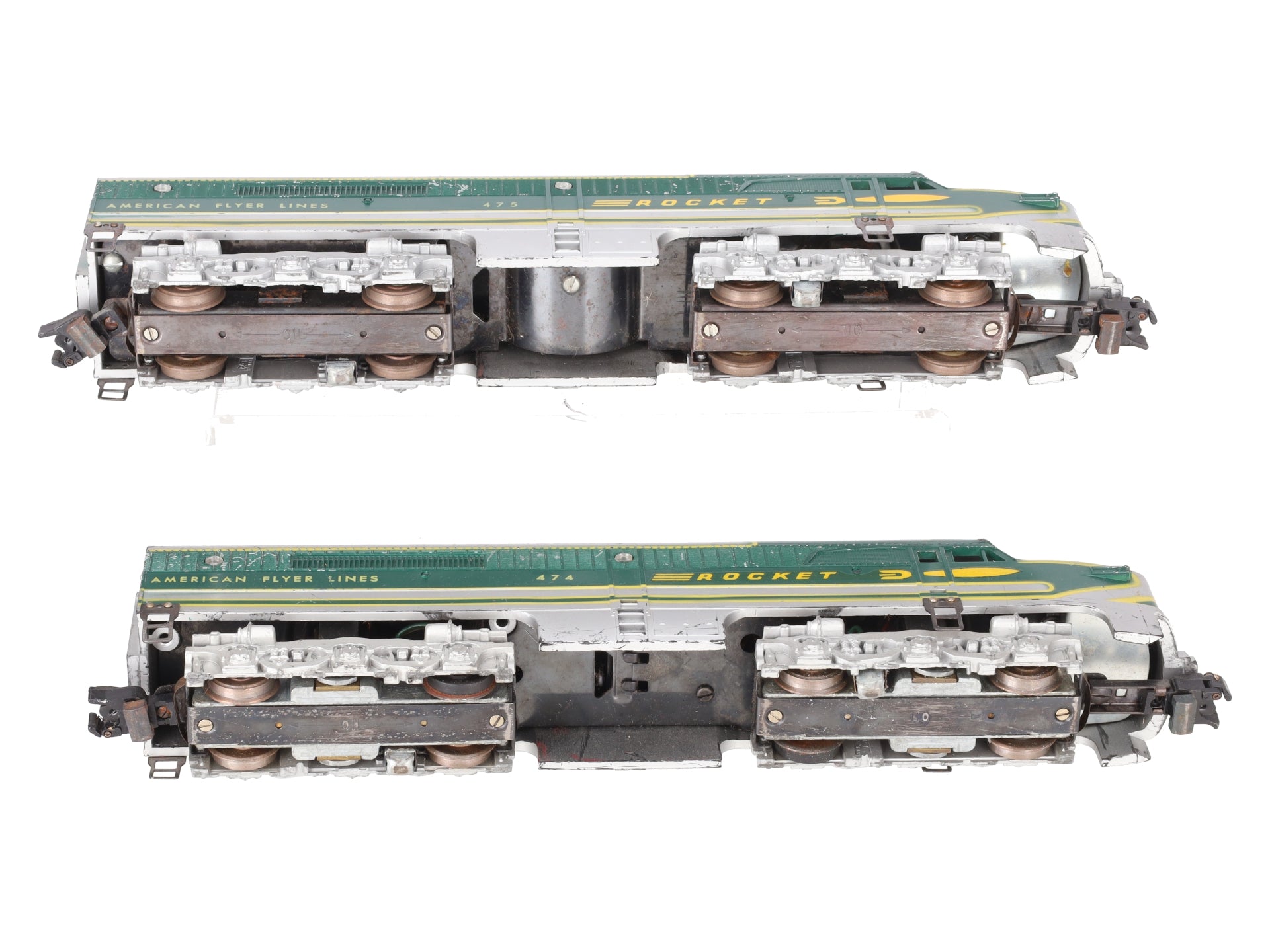 American Flyer 475 Vintage S Rocket PA-1 AA Diesel Locomotive Set VG