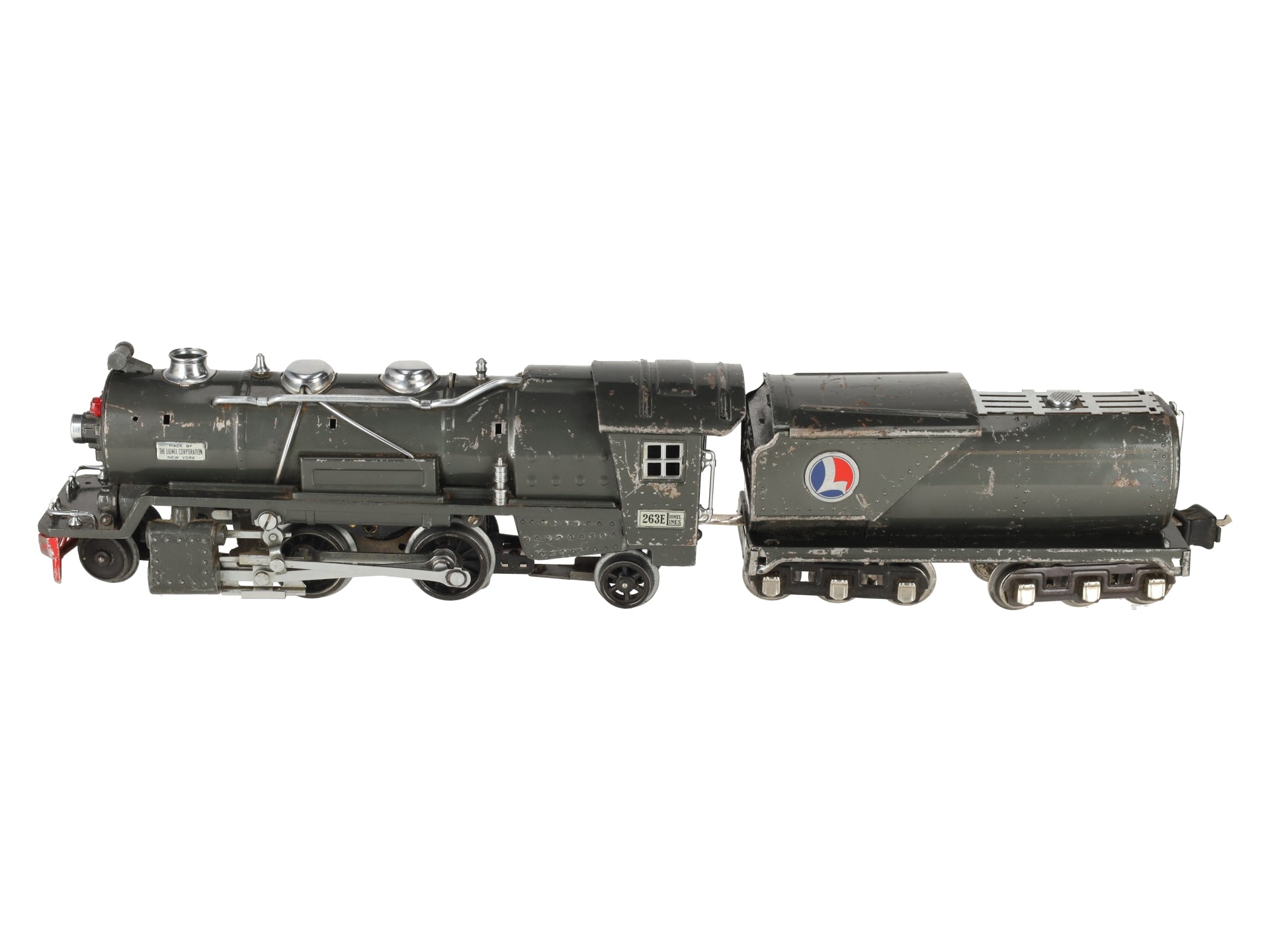 Lionel 263E Vintage O Prewar Tinplate Steam Locomotive & Tender VG