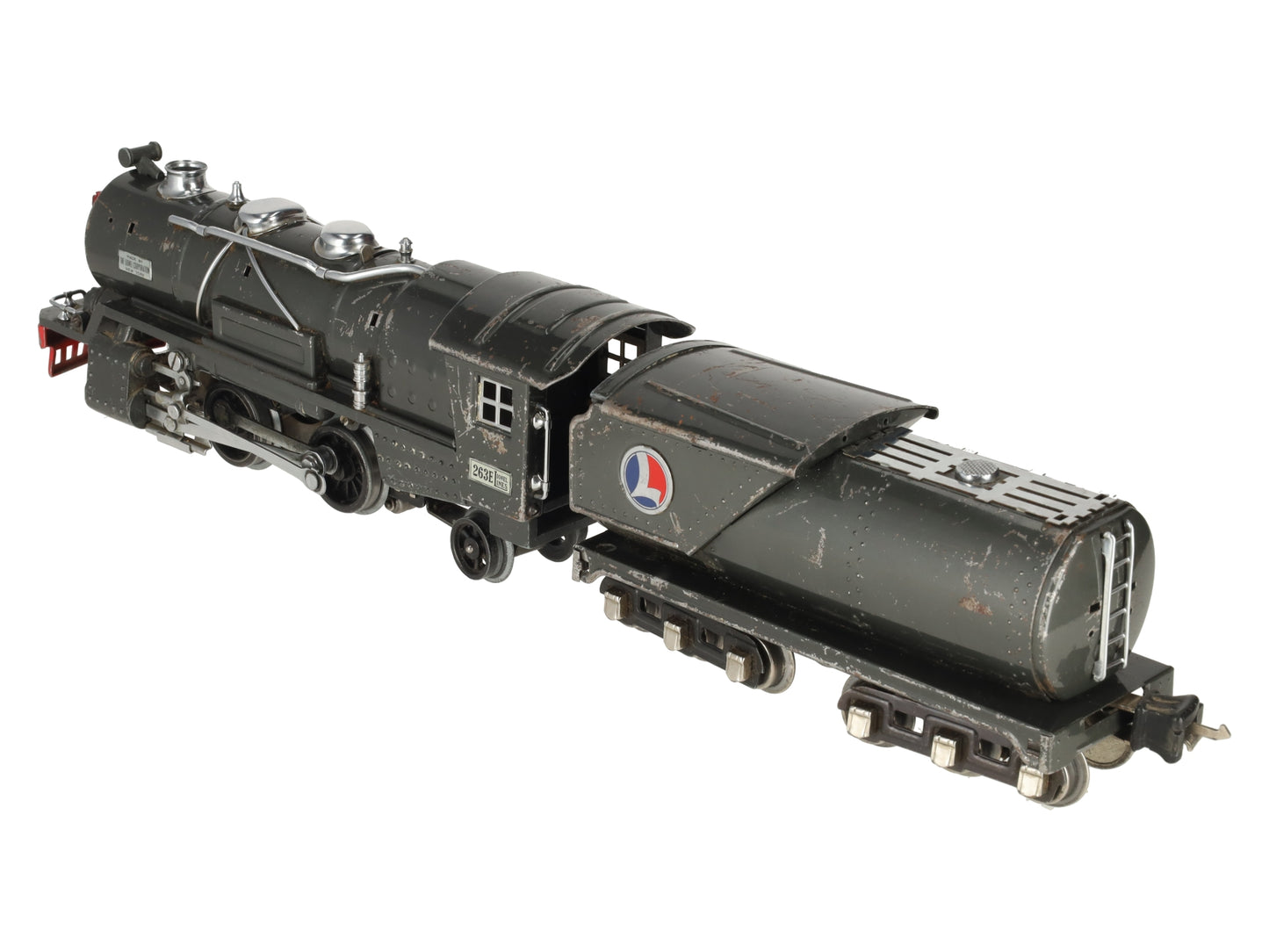 Lionel 263E Vintage O Prewar Tinplate Steam Locomotive & Tender VG