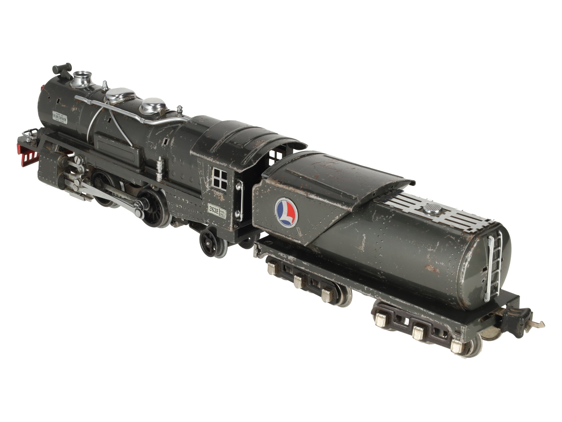 Lionel 263E Vintage O Prewar Tinplate Steam Locomotive & Tender VG