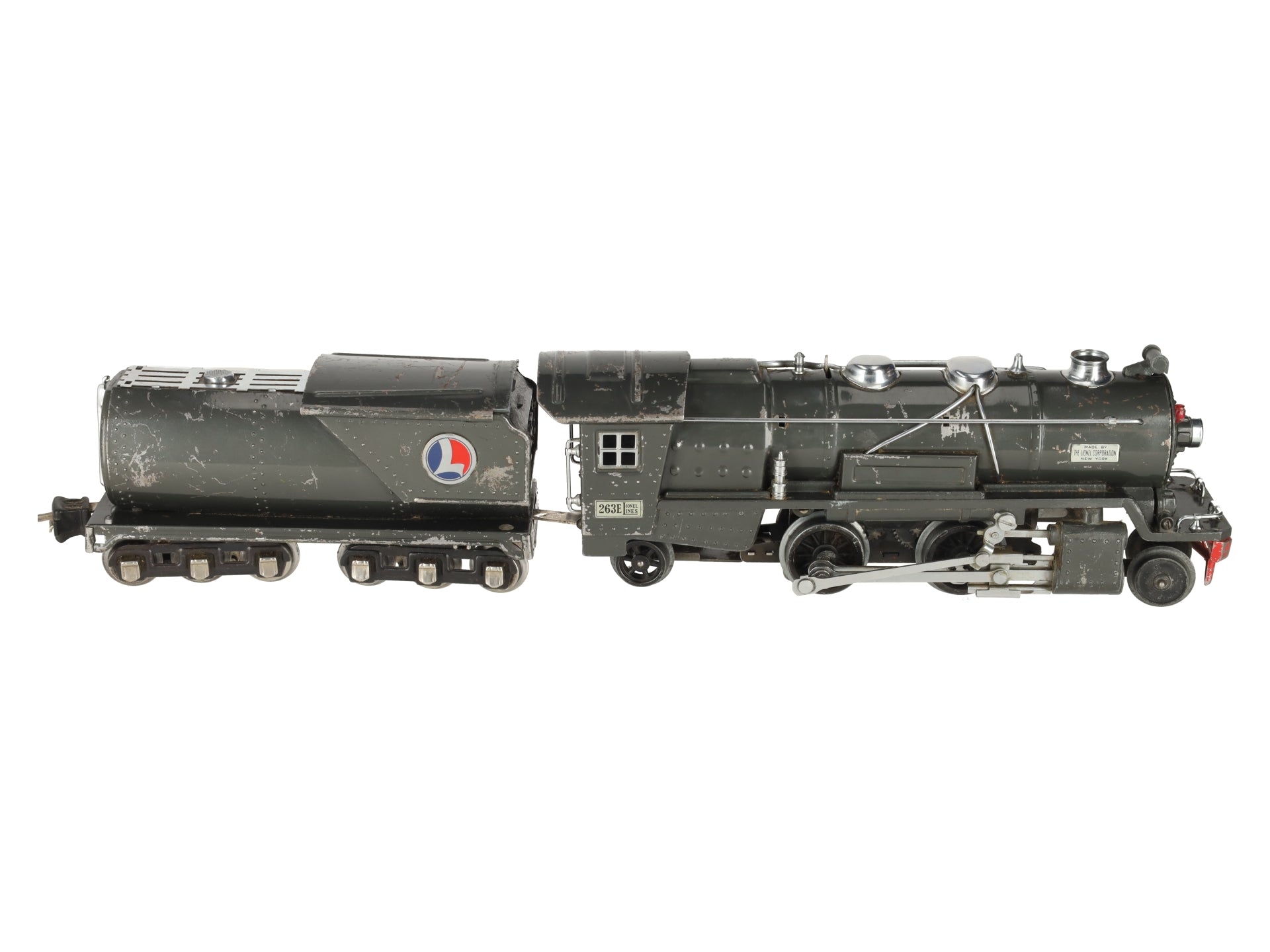 Lionel 263E Vintage O Prewar Tinplate Steam Locomotive & Tender VG