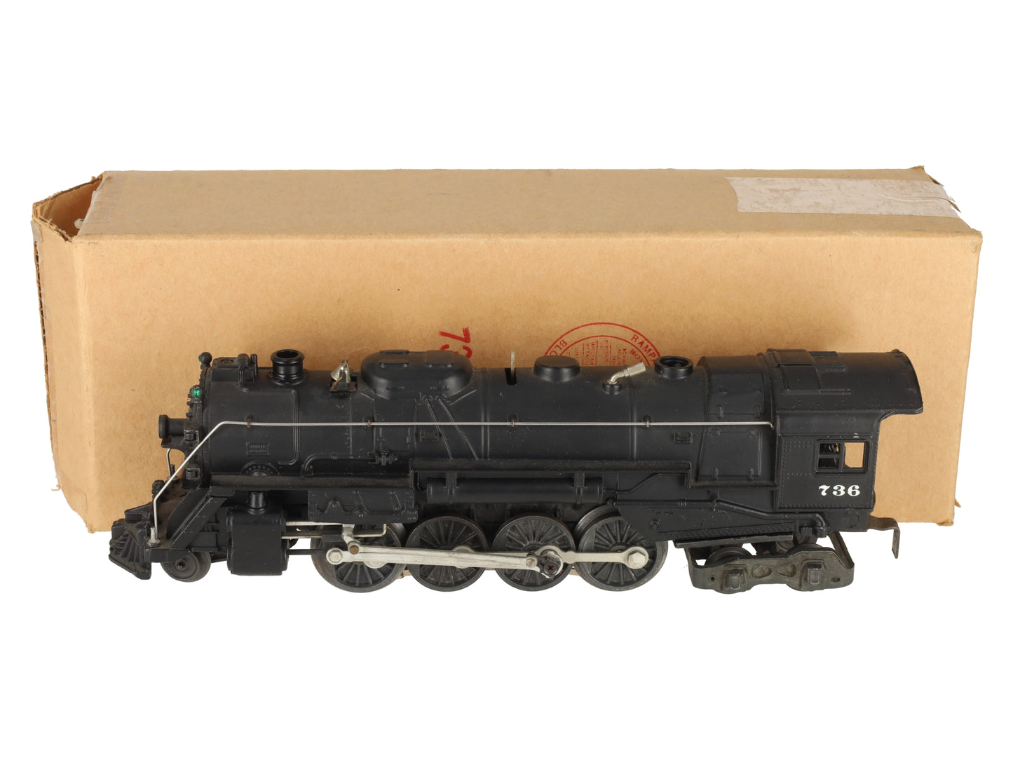 Lionel 736 Vintage O 2-8-4 Berkshire Steam Locomotive VG/Box