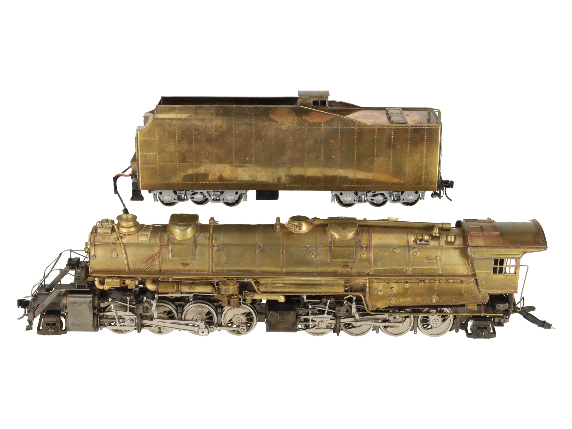 Max Gray O Scale 2-Rail Brass N&W Y-6b Steam Locomotive & Tender EX