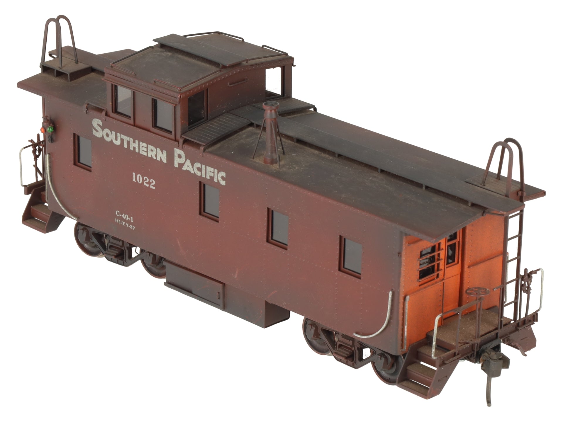 Precision Scale Co. 15335 O Brass SP C-40-1 Steel Cupola Caboose #1022 -2 Rail/Box
