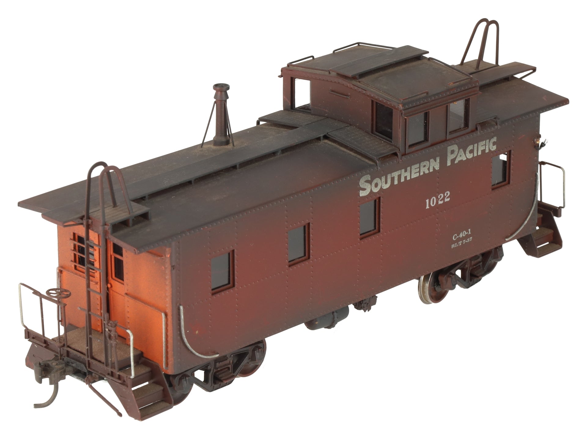 Precision Scale Co. 15335 O Brass SP C-40-1 Steel Cupola Caboose #1022 -2 Rail/Box