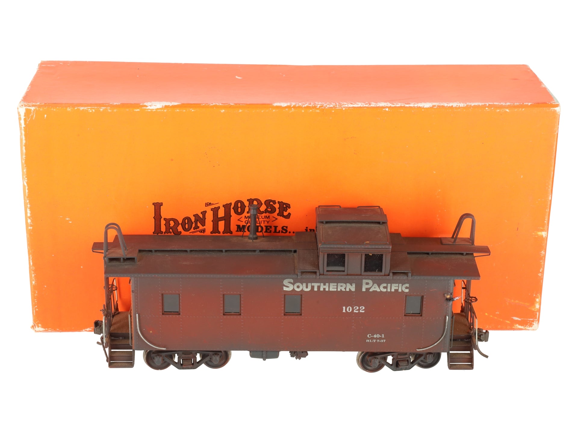 Precision Scale Co. 15335 O Brass SP C-40-1 Steel Cupola Caboose #1022 -2 Rail/Box