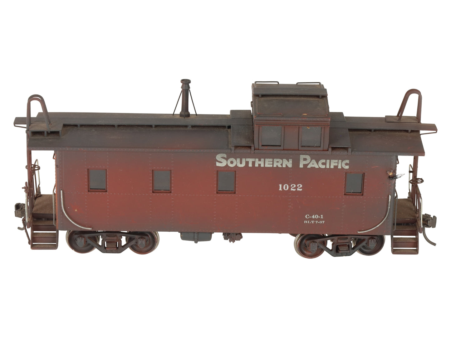 Precision Scale Co. 15335 O Brass SP C-40-1 Steel Cupola Caboose #1022 -2 Rail/Box