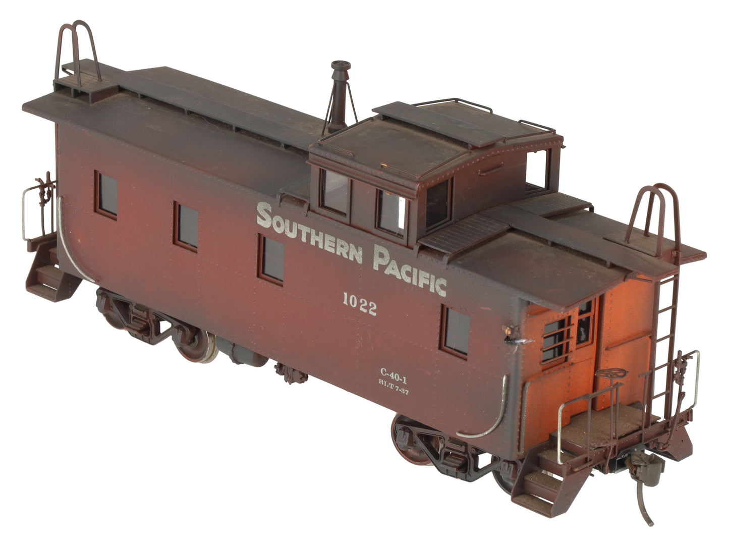 Precision Scale Co. 15335 O Brass SP C-40-1 Steel Cupola Caboose #1022 -2 Rail/Box