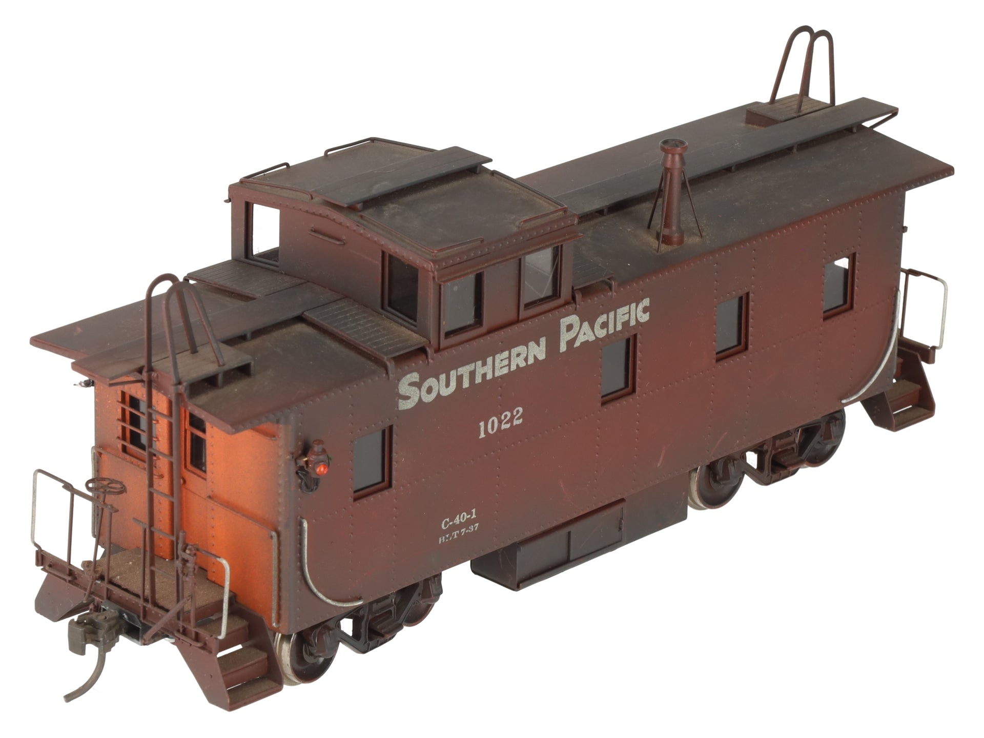Precision Scale Co. 15335 O Brass SP C-40-1 Steel Cupola Caboose #1022 -2 Rail/Box