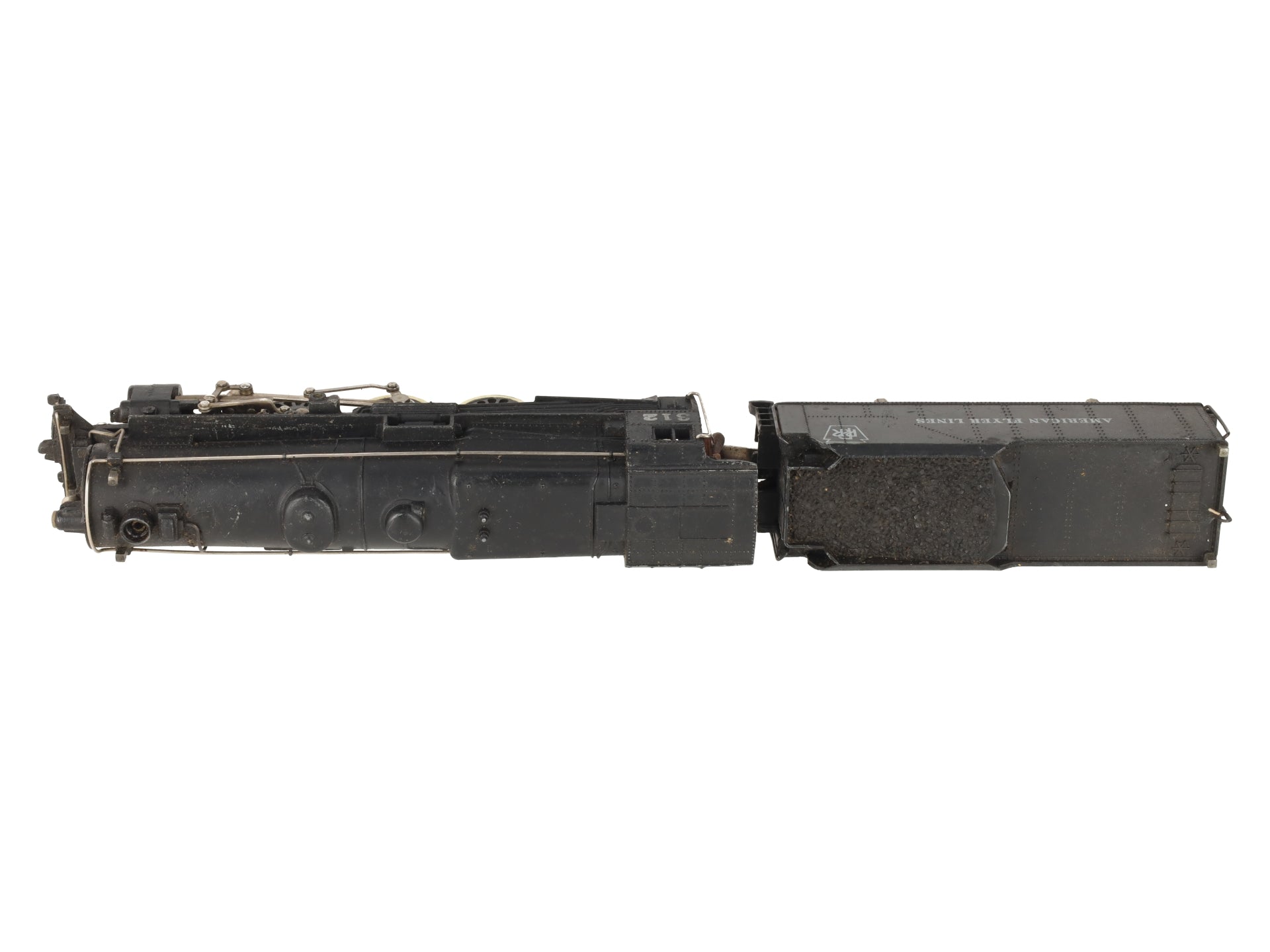 American Flyer 312 VIntage S PRR 4-6-2 Die-cast Steam Locomoive & Tender VG/Box