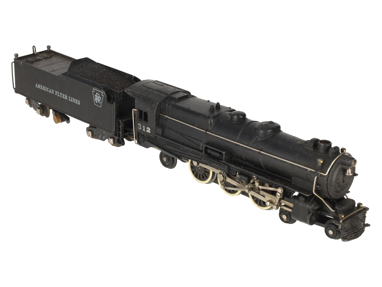 American Flyer 312 VIntage S PRR 4-6-2 Die-cast Steam Locomoive & Tender VG/Box