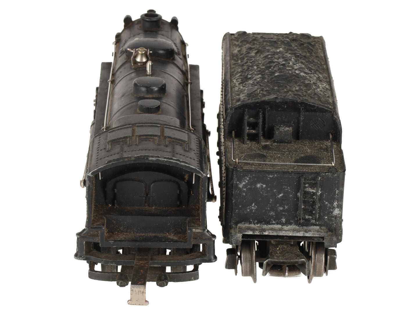 Lionel Vintage O 838W Prewar Steam Locomotive & Tender Passenger Car Set VG