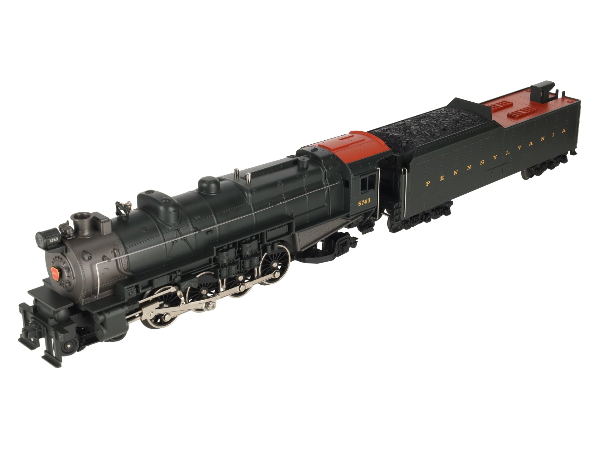 MTH 30-1168-1 O Pennsylvania 4-8-2 M1a Steam Locomotive & Tender w/PS2 #6743 EX/Box