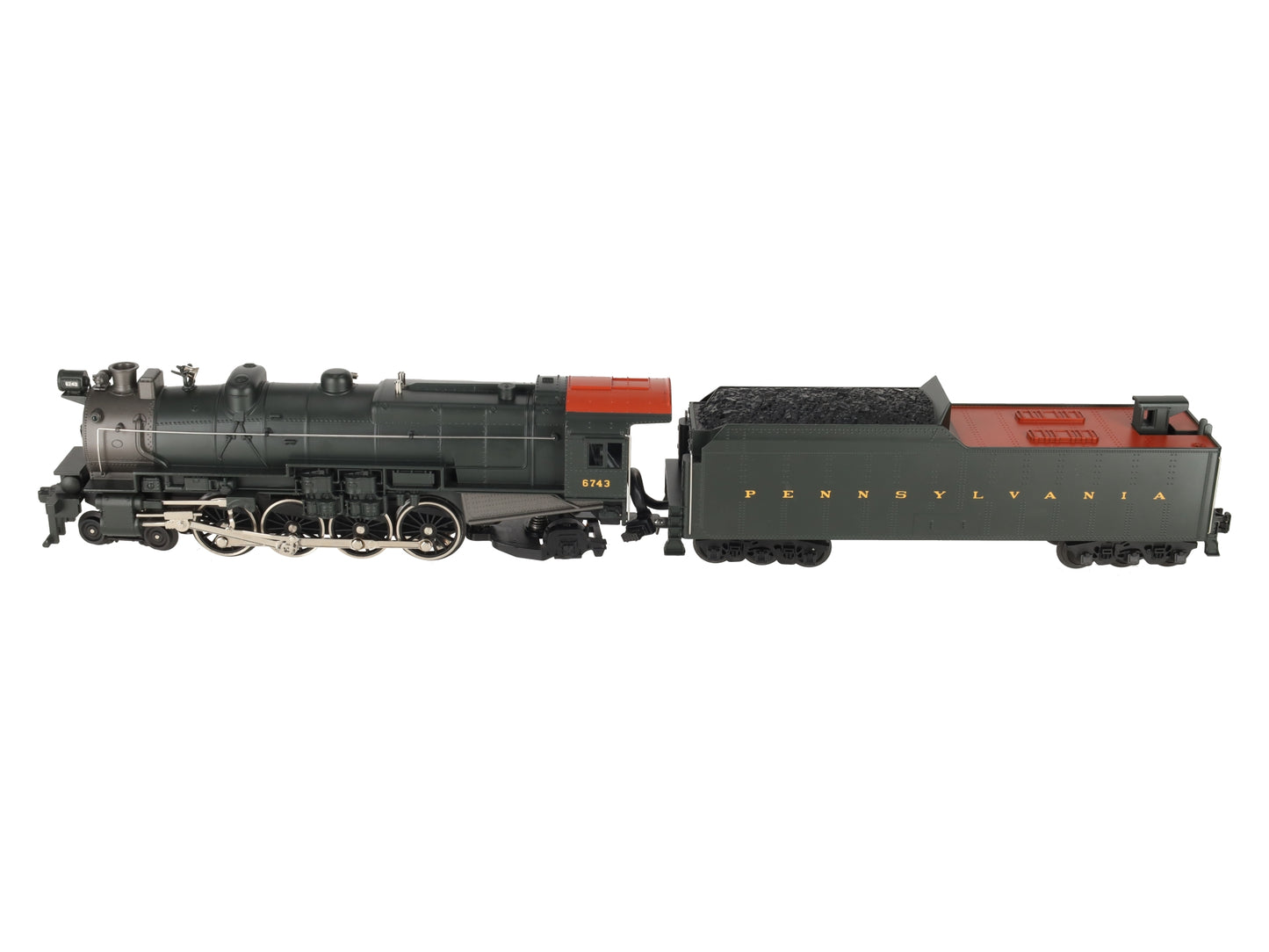 MTH 30-1168-1 O Pennsylvania 4-8-2 M1a Steam Locomotive & Tender w/PS2 #6743 EX/Box