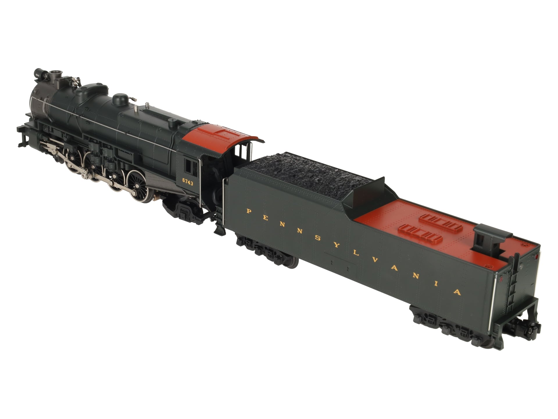 MTH 30-1168-1 O Pennsylvania 4-8-2 M1a Steam Locomotive & Tender w/PS2 #6743 EX/Box